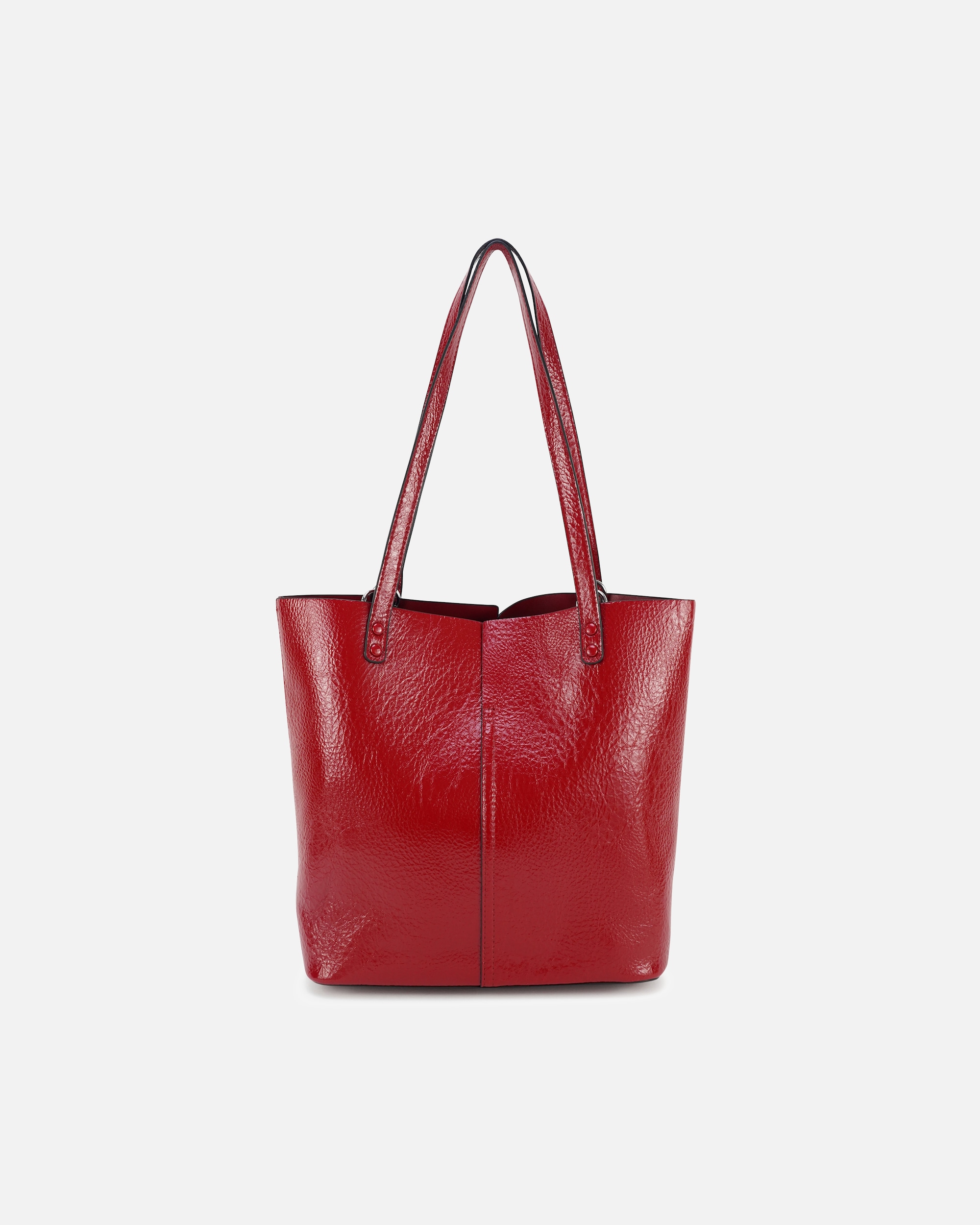 Tasche für Unisex HARPA Shopper CASSIDY in Lackoptik inklusive Kosmetiktasche rot