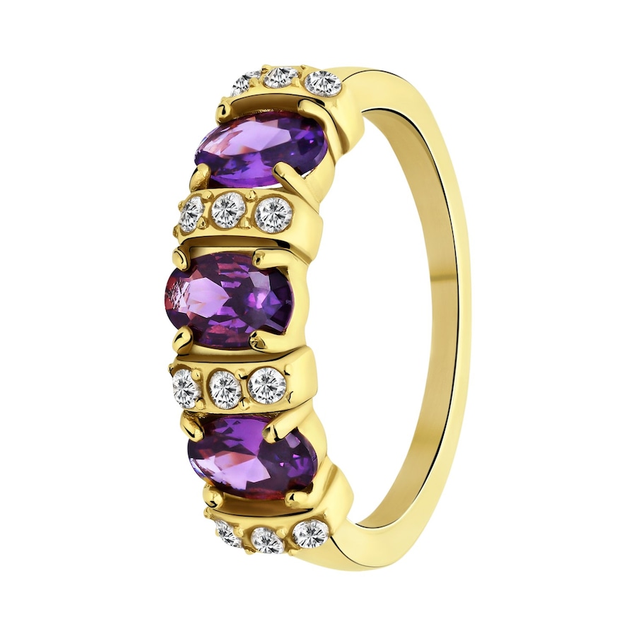 Lucardi Ringe Stahl Lila - 53mm Damen