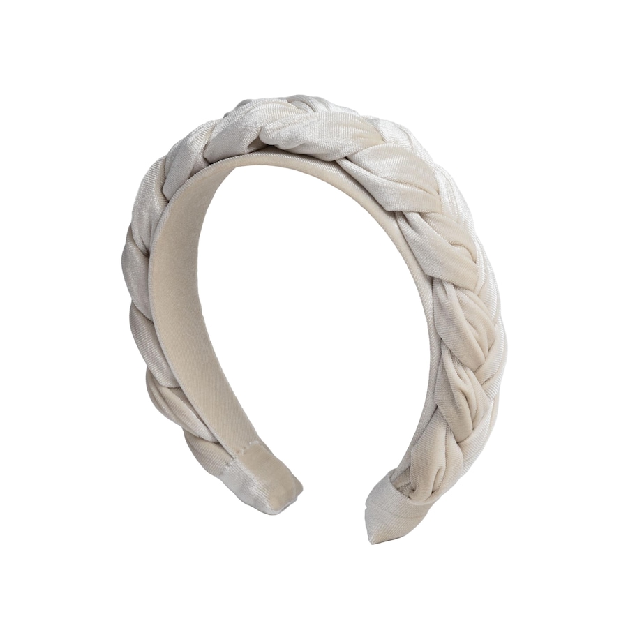 Filippa Firenze Haarreif Scarcela mit geflochtenem Samt-Design weiß