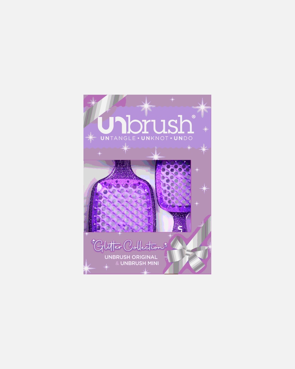 Pinselset für Unisex UNbrush Glitter Duo Set Amethyst Lavender