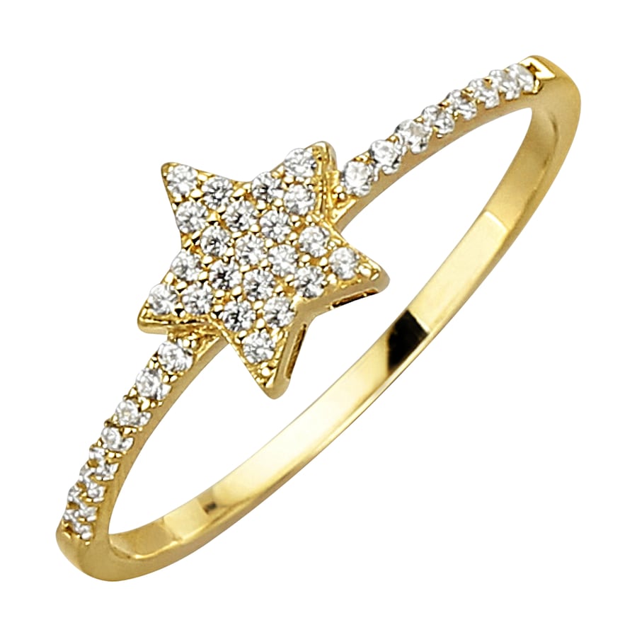 Fascination by Ellen K. Ring 375/- Gold Zirkonia weiß 060 (19,1) Damen