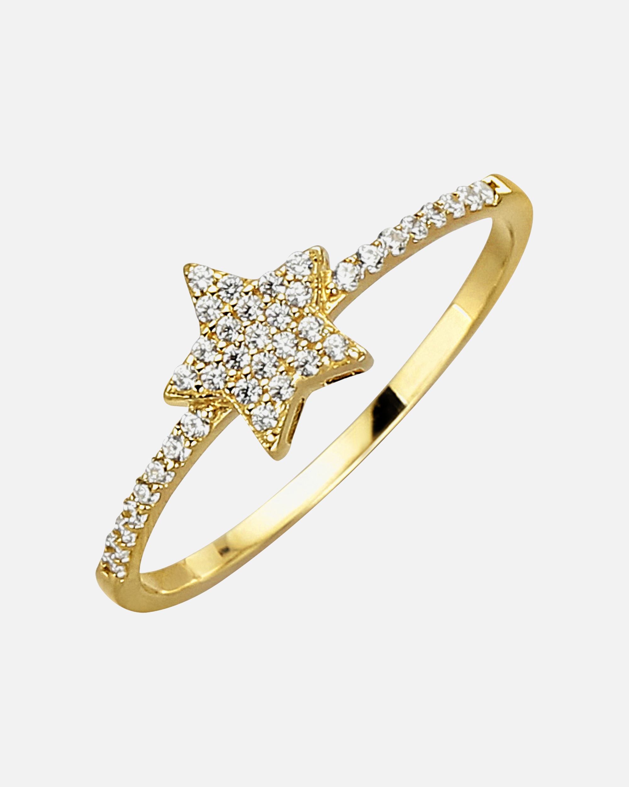 Ring für Weiblich Fascination by Ellen K. Ring 375/- Gold Zirkonia weiß 052 (16,6)