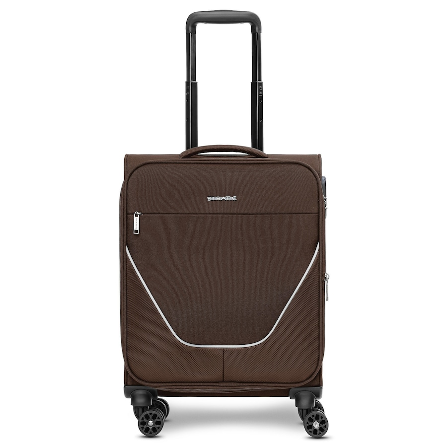 Stratic taska 4-Rollen Kabinentrolley S 55 cm mit Dehnfalte coffee Braun Herren
