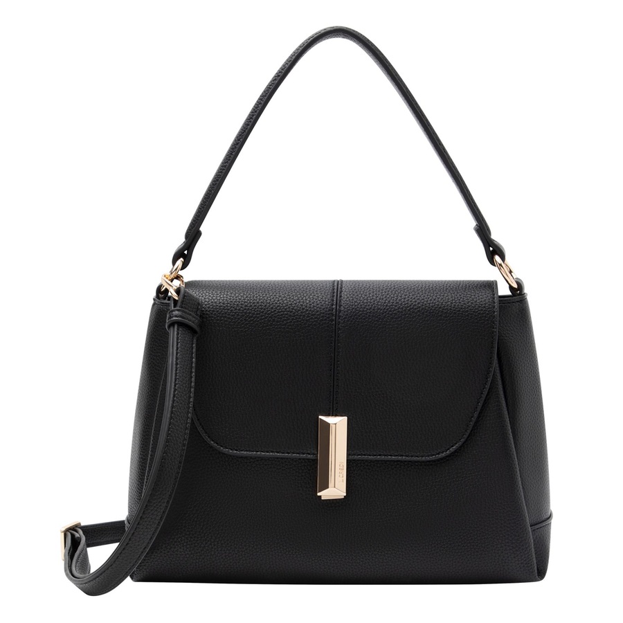 L.CREDI Perdita Schultertasche schwarz Schwarz Damen