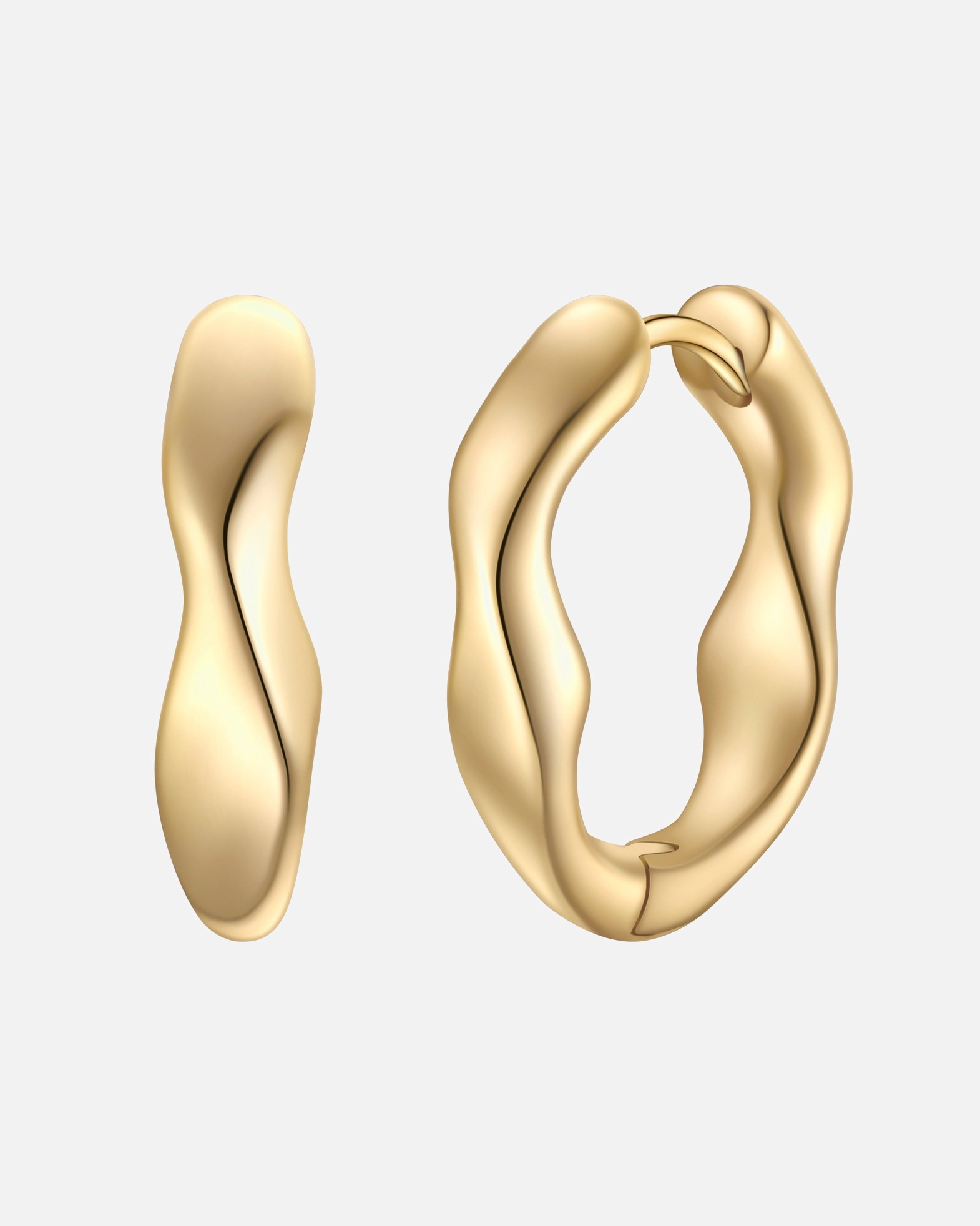 Creolen für Weiblich Glanzstücke München Creolen aus Sterling Silber in gelbgold 17,2 mm