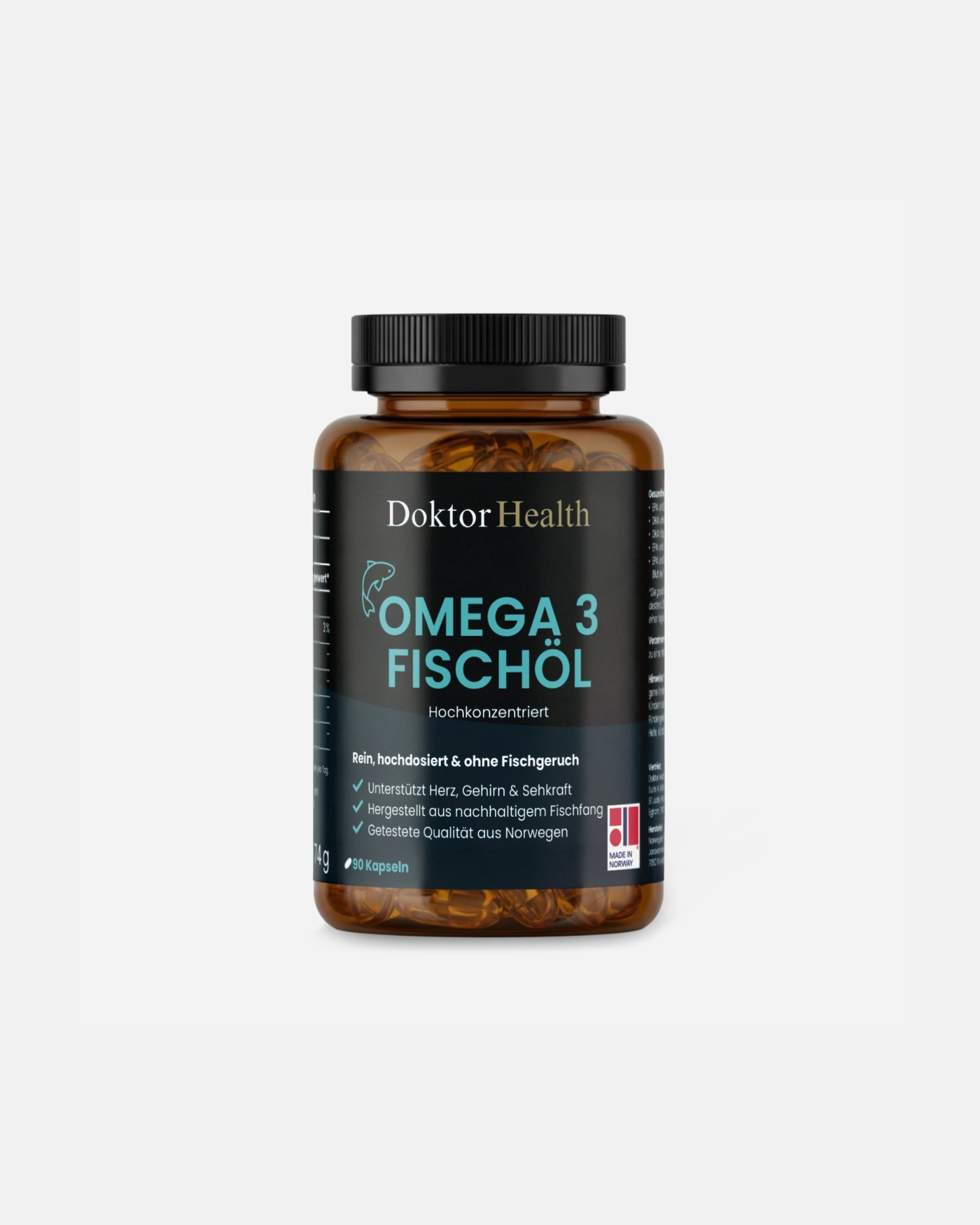 Nahrungsergänzungsmittel für Unisex Doktor Health Default Brand Line Omega 3 Fischöl - mit EPA & DHA 90 Kapseln