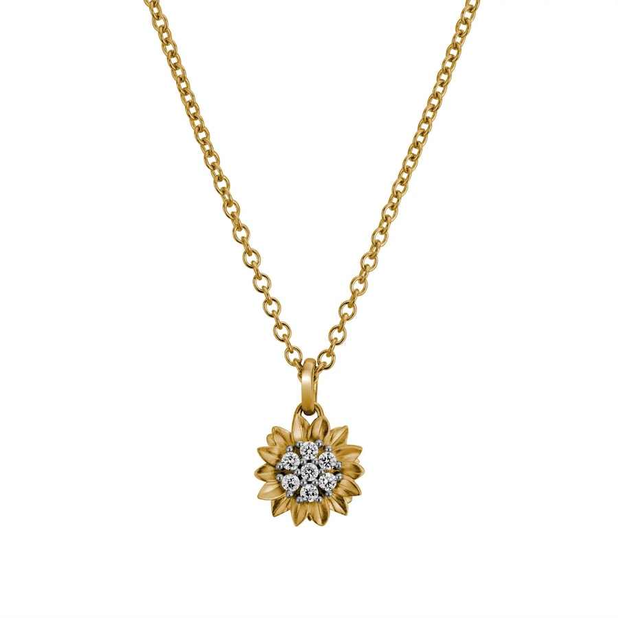 Lyomi Anhänger mit Kette 585/- Gold Diamant Lab Grown weiß 0,14ct. 45,0cm Damen