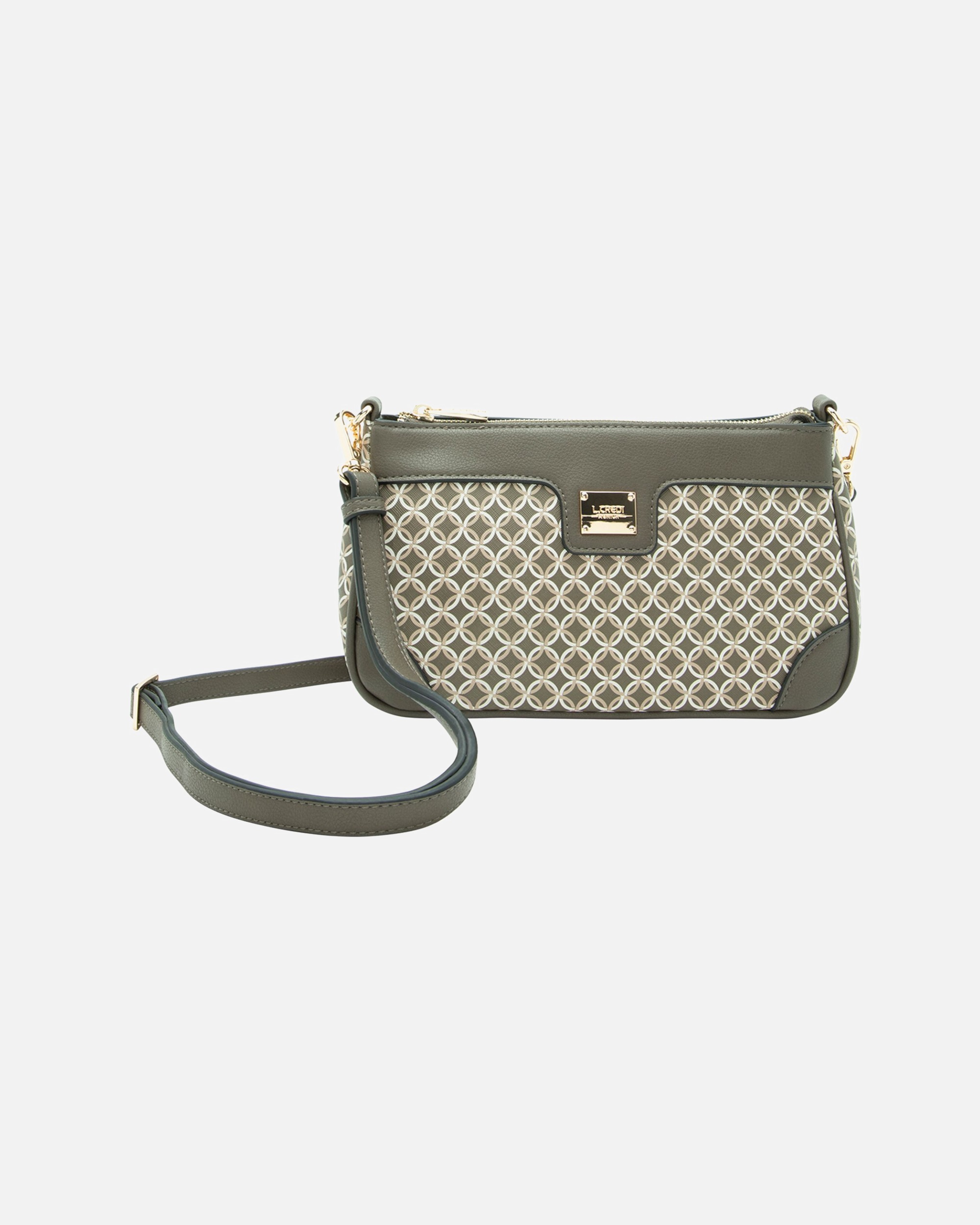 Clutch für Weiblich L.CREDI Pia Umhängetasche dark taupe