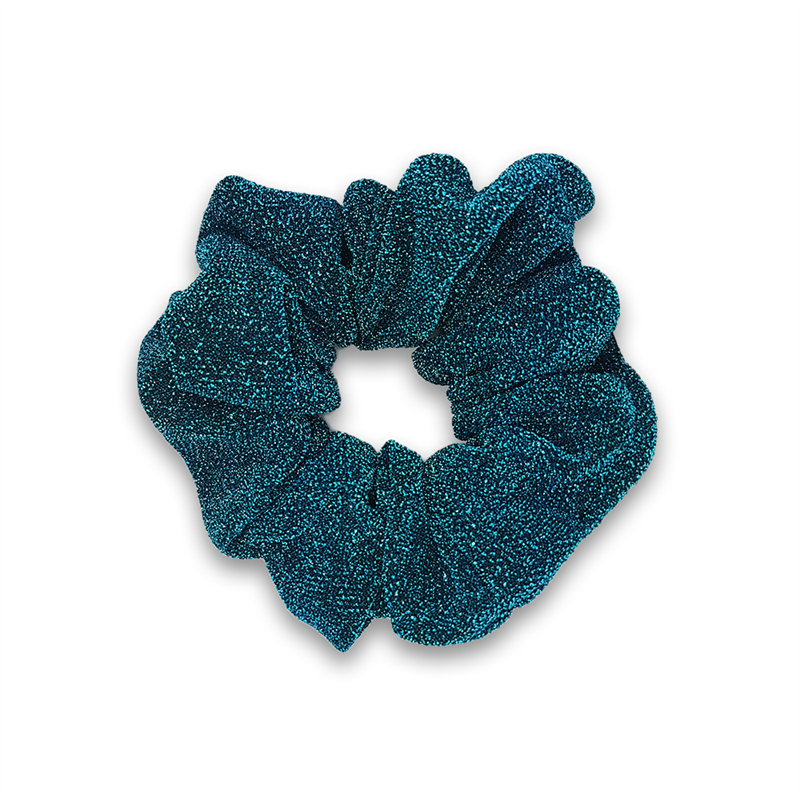SOHO Glitter Scrunchie Turquoise Schwarz Damen