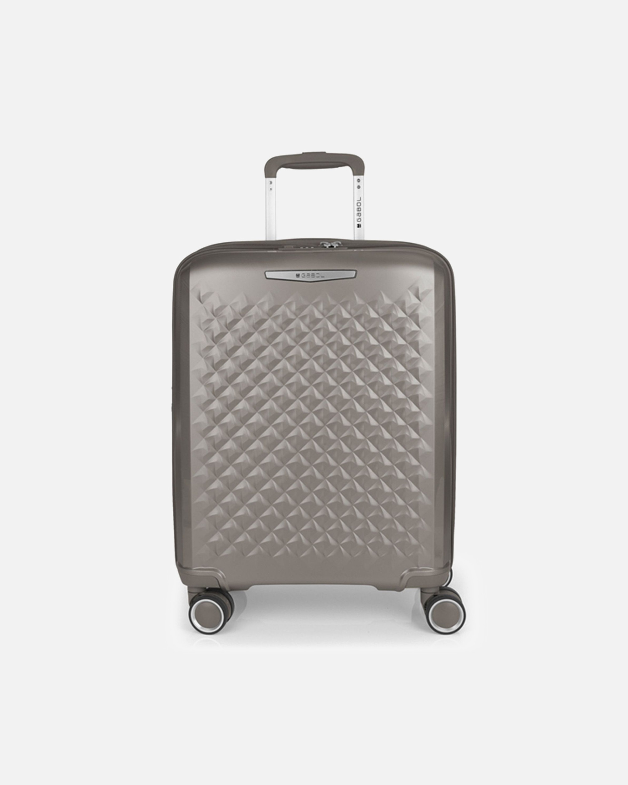 Handgepäckkoffer für Männlich Gabol Queens 4 Rollen Kabinentrolley S 54 cm mit Dehnfalte champagne