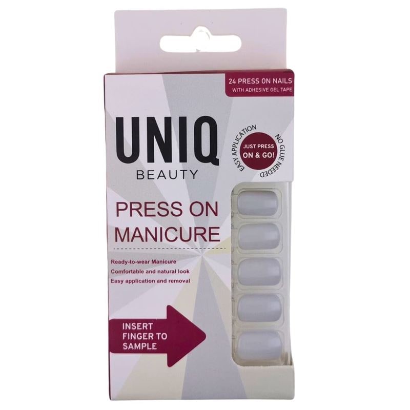 UNIQ Click On / Press Maniküre Nägel Pearl Grey