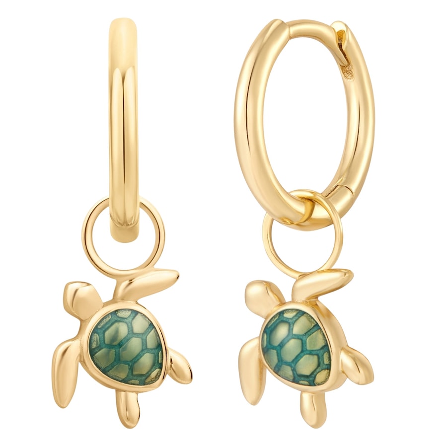 Glanzstücke München Creolen Schildkröte aus Sterling Silber in gelbgold 20,8 mm Damen