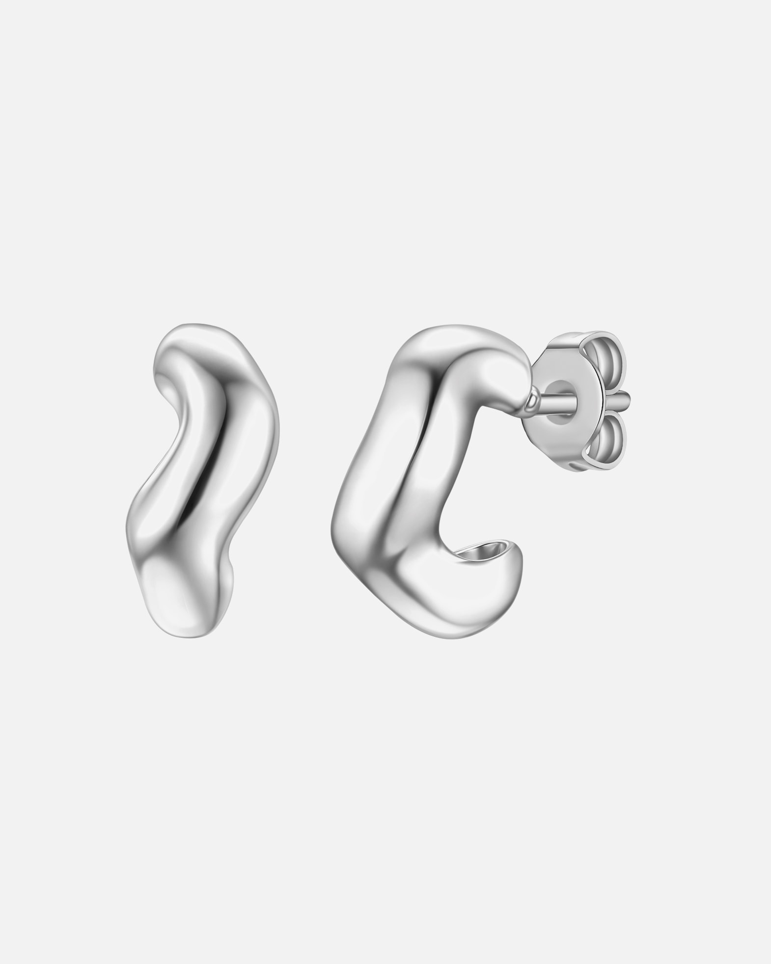 Ohrringe für Weiblich Yokoamii Creolen aus Messing in silber 15,5 mm