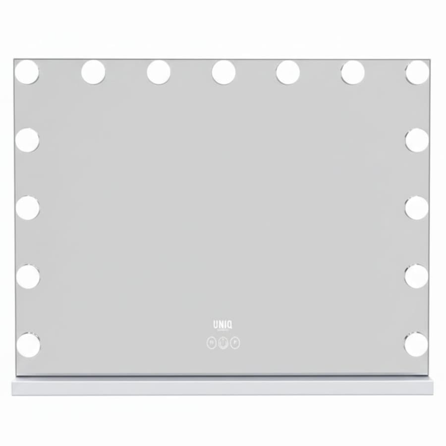 UNIQ XL Hollywood Spiegel mit 15 LED-lampen & Touch-Funktion - Weiß weiss