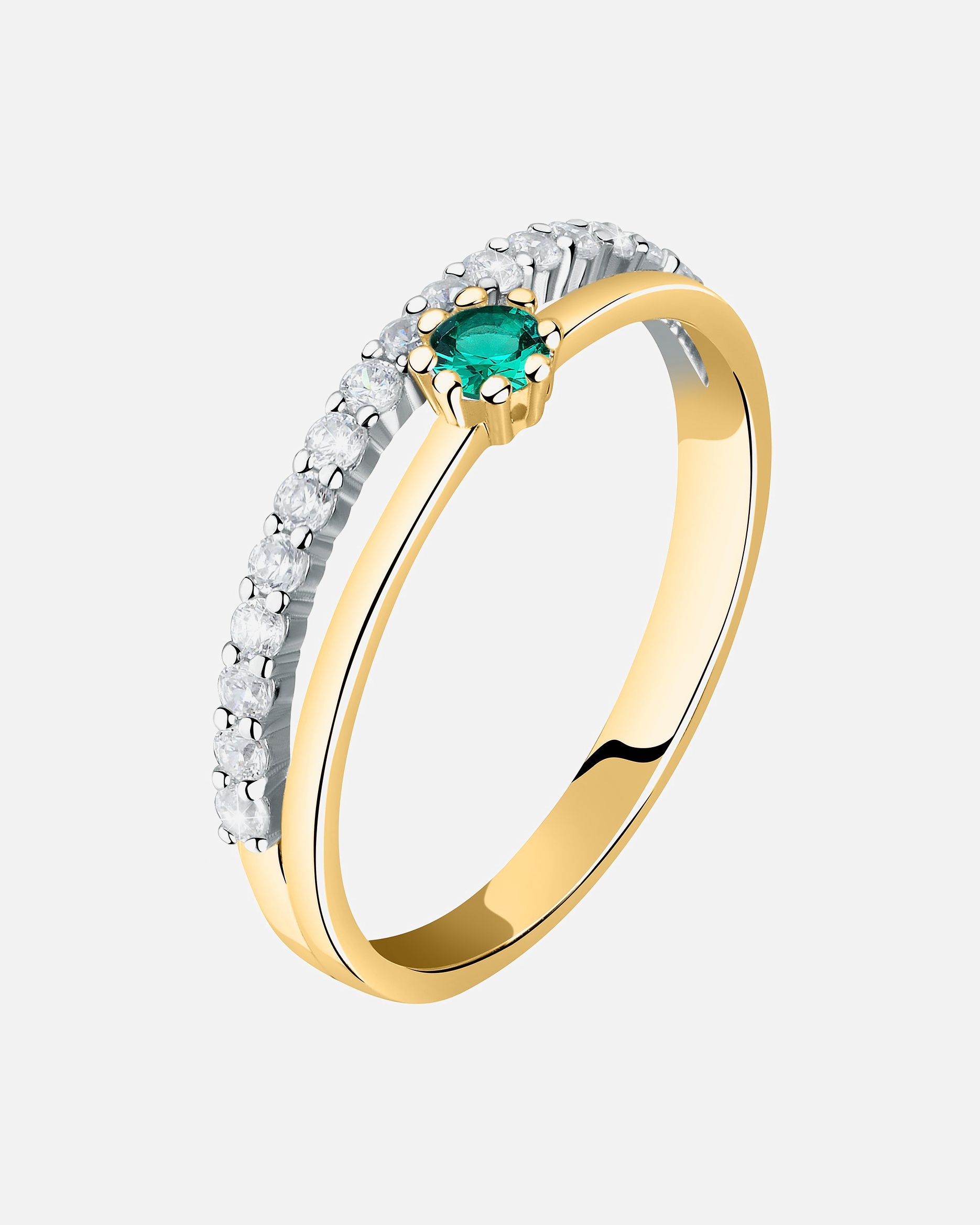 Ring für Weiblich Live Diamond Damenring 375er Weißgold, recycelt 54