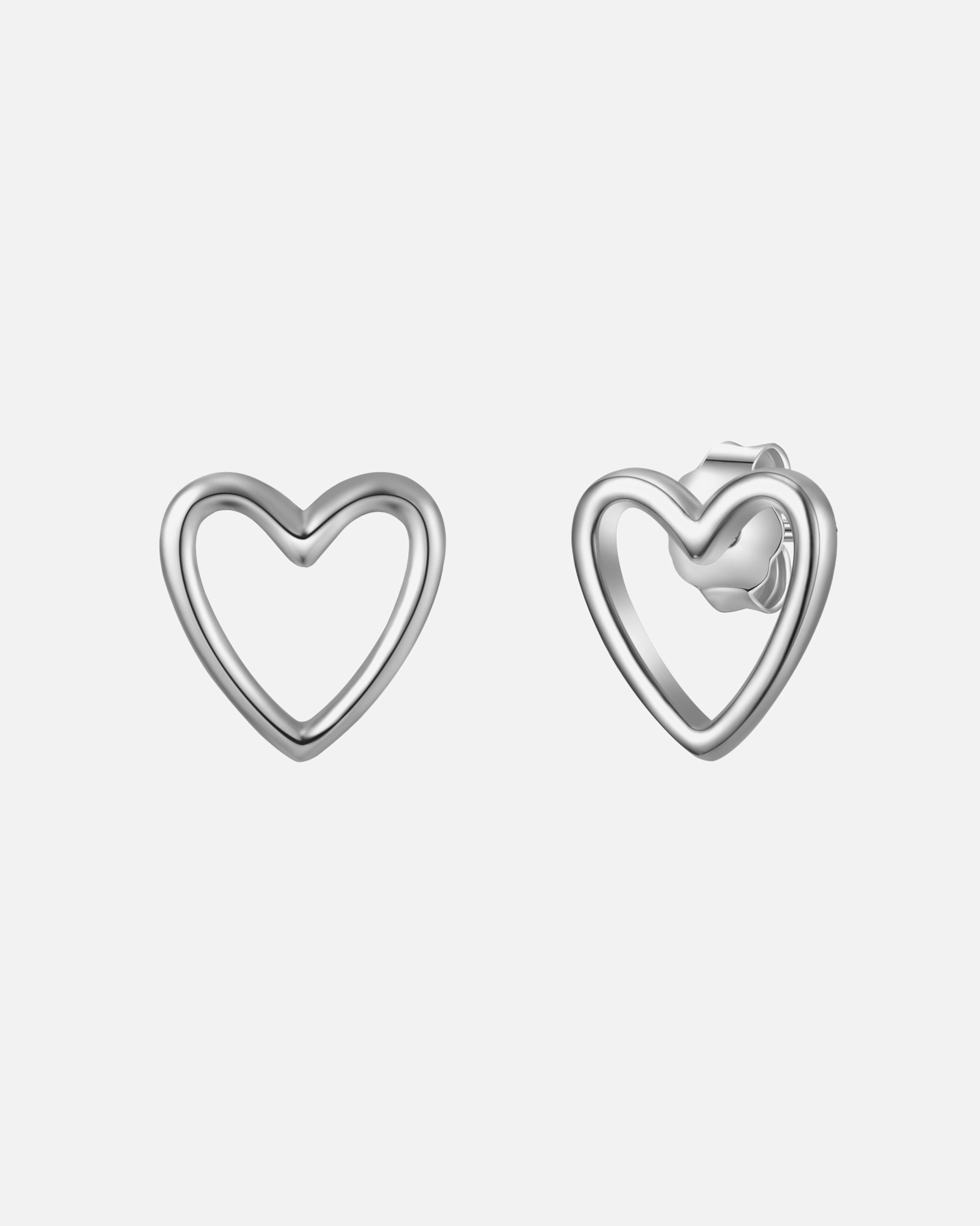 Ohrringe für Weiblich Glanzstücke München Ohrstecker Herz aus Sterling Silber in roségold 8,3 mm