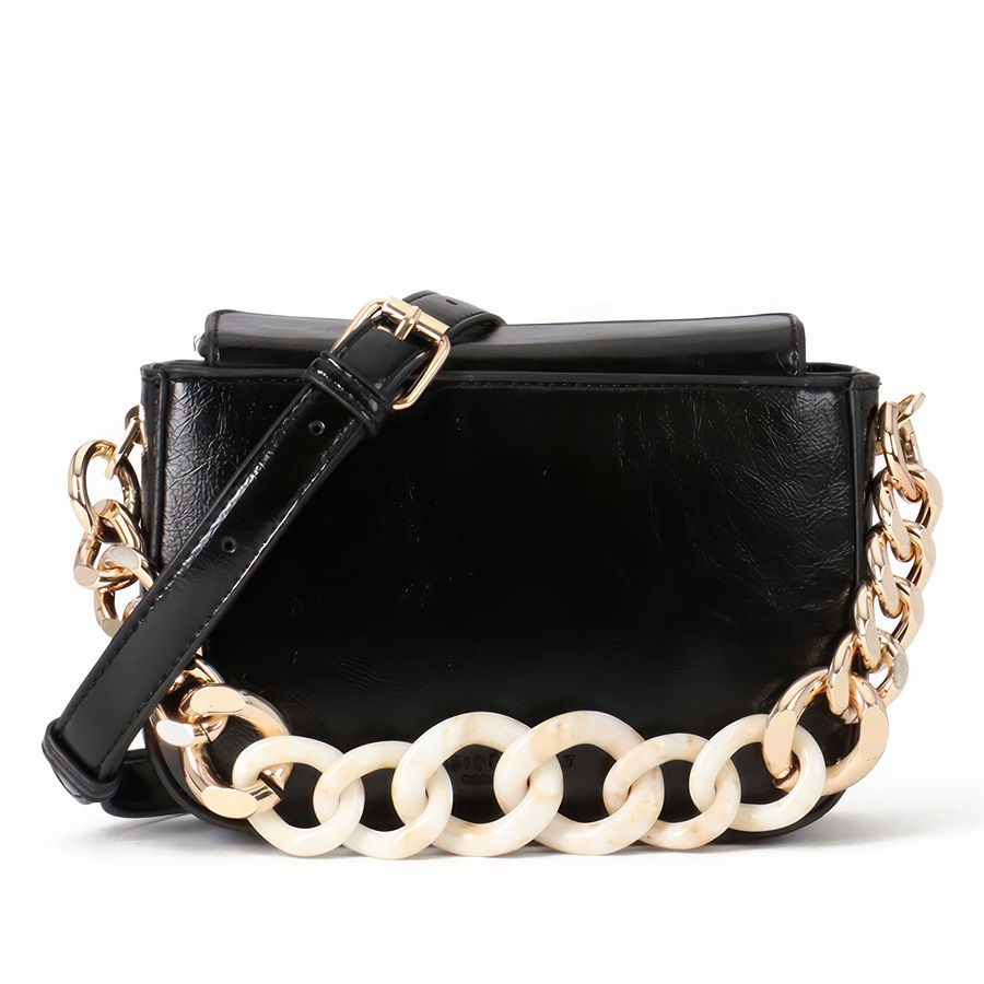 Seidenfelt Umhängetasche Sokna mit Kette Black Schwarz Damen