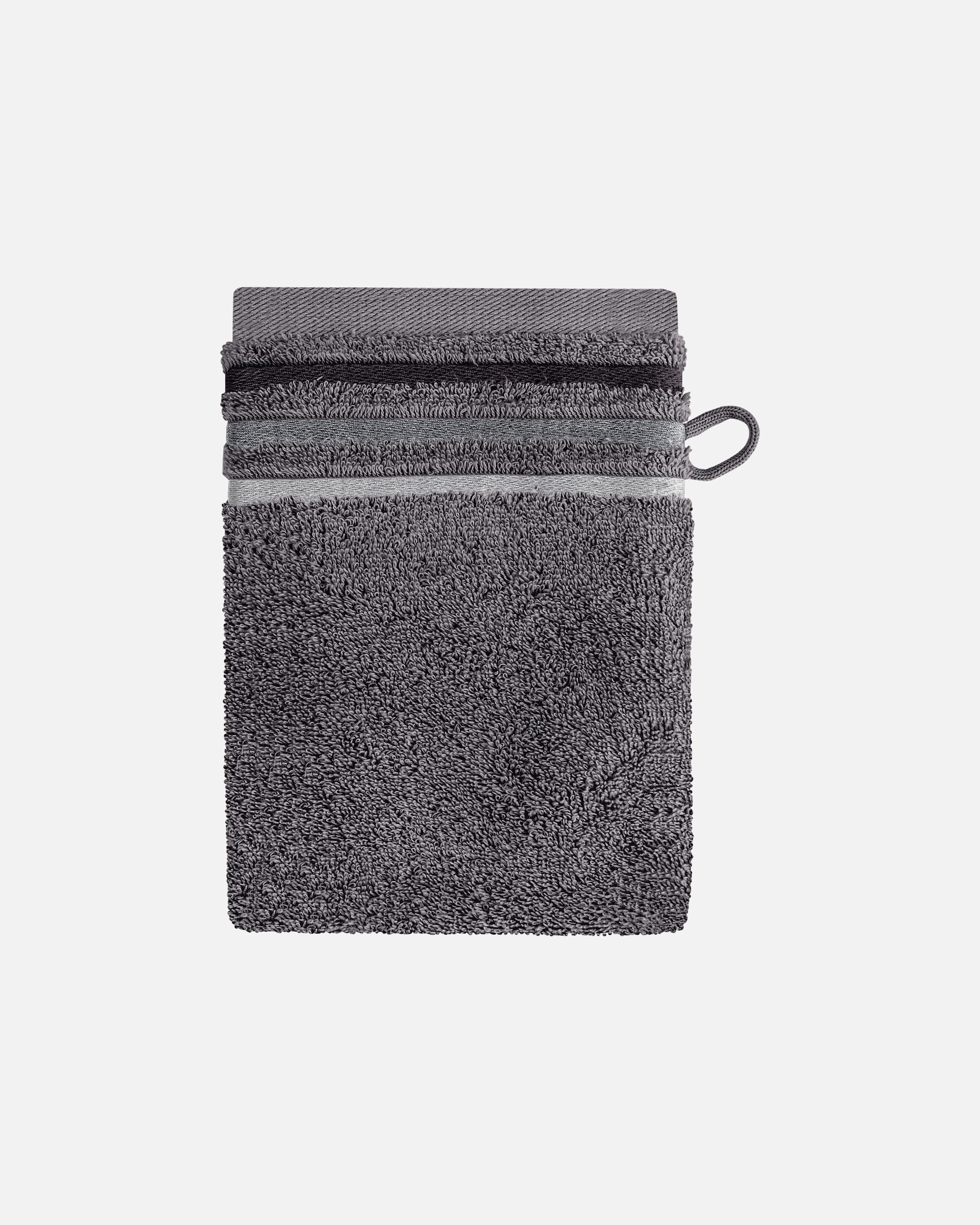 Bad-Accessoire für Unisex Schiesser Frottier-Waschhandschuhe Skyline Color im 5er-Set (16x22cm) grau