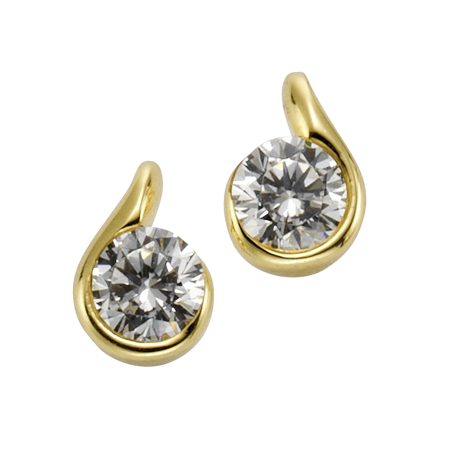 Celesta Ohrring 375/- Gold Zirkonia weiß gelb vergoldet Weiss Damen
