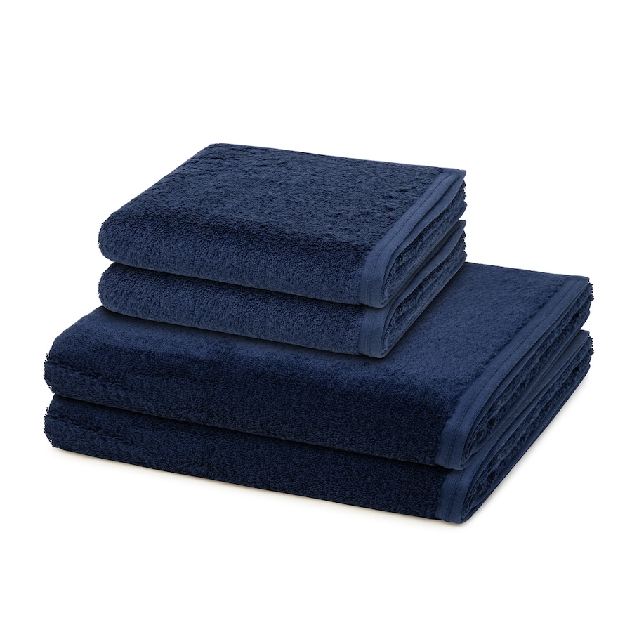 Vossen Vegan Life 4-teilig Handtuch-Set Marine Schwarz