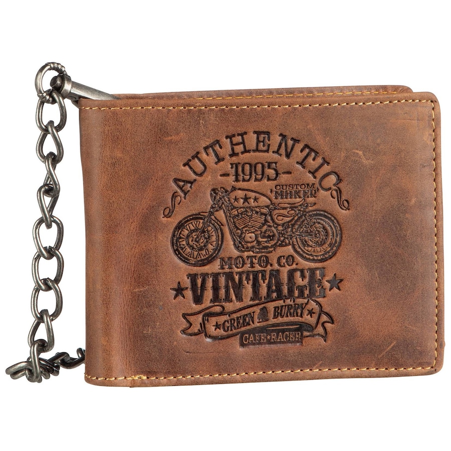 Greenburry Geldbörse Cafe Racer Antikbraun Braun Herren