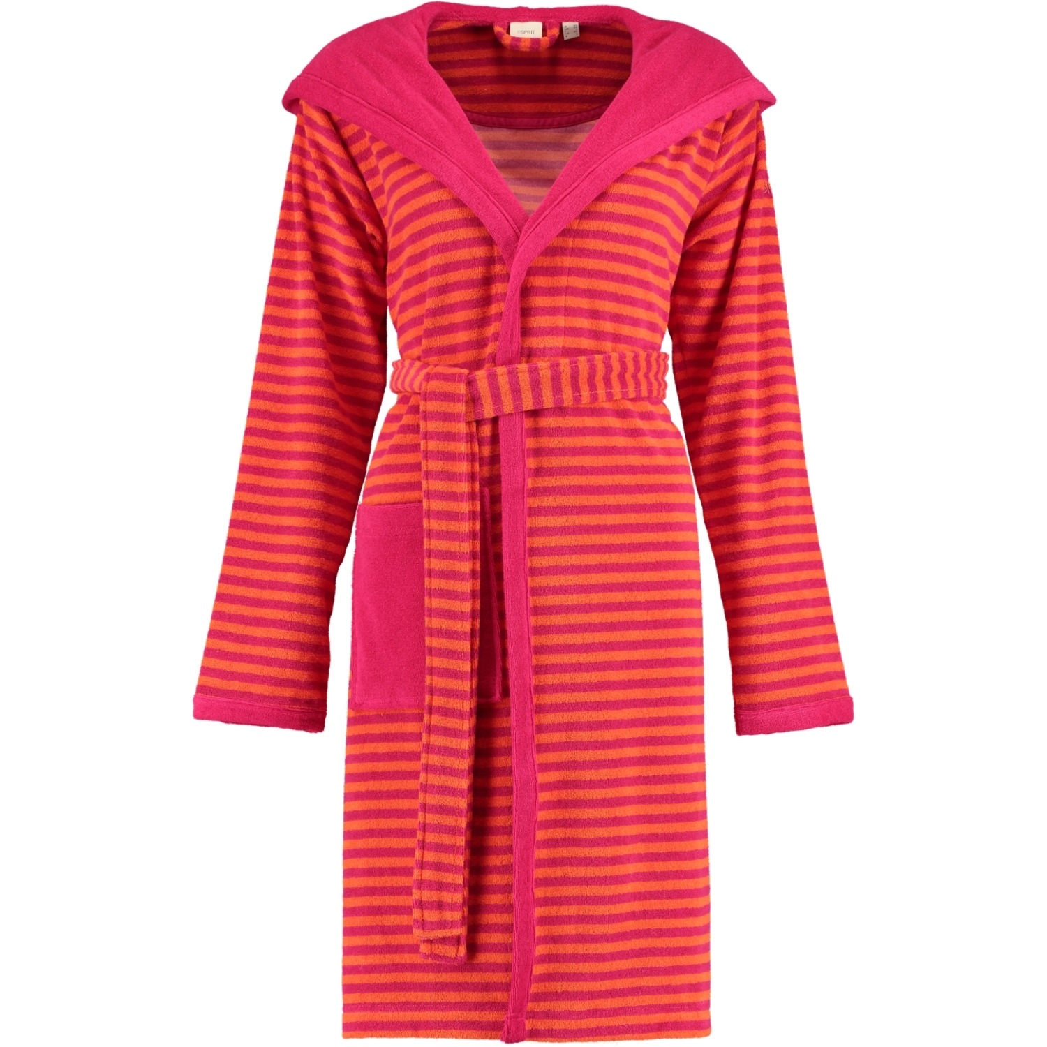 Esprit Produkte Esprit Bademantel Damen Kapuze Striped Hoody raspberry - 001 » online kaufen bademantel damen lang esprit
