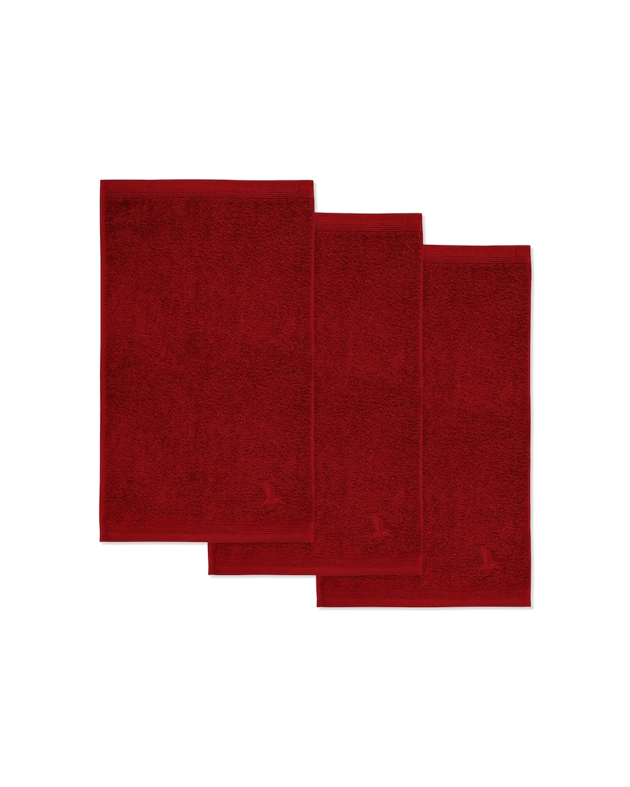 Möve Gästetuch Superwuschel 3er Pack ruby