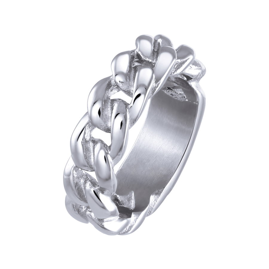 Lucardi Ringe 'Manilla' Stahl - silbern 63mm Herren