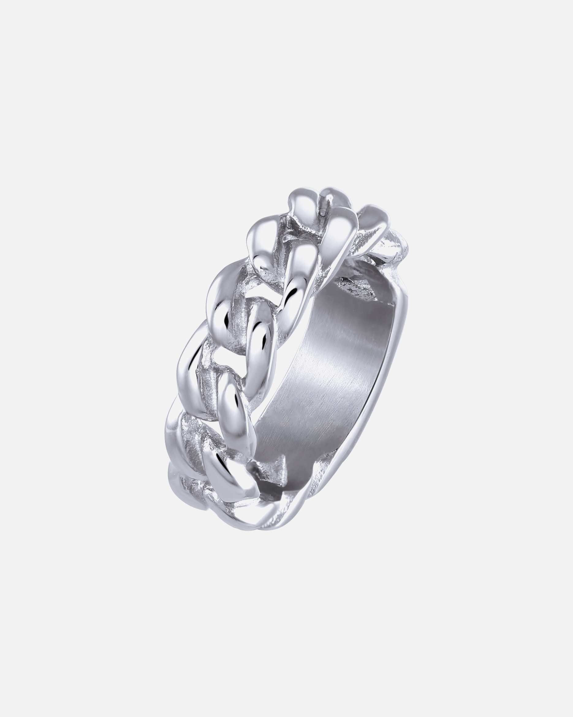 Ring für Männlich Lucardi Ringe 'Manilla' Stahl - silbern 58mm