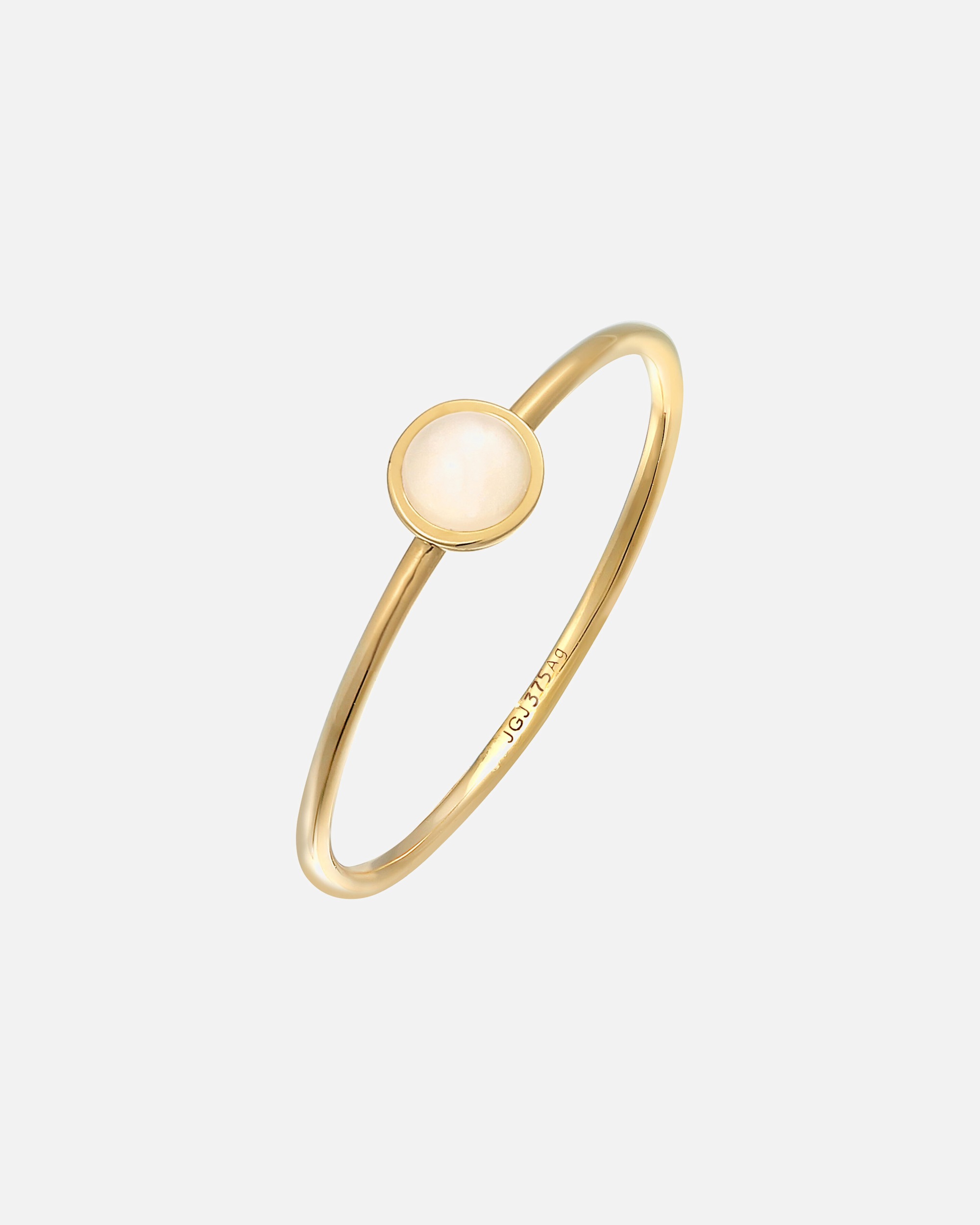 Ring für Weiblich Elli PREMIUM Solitär Rosa Quarz Edelstein 375 Gelbgold 58