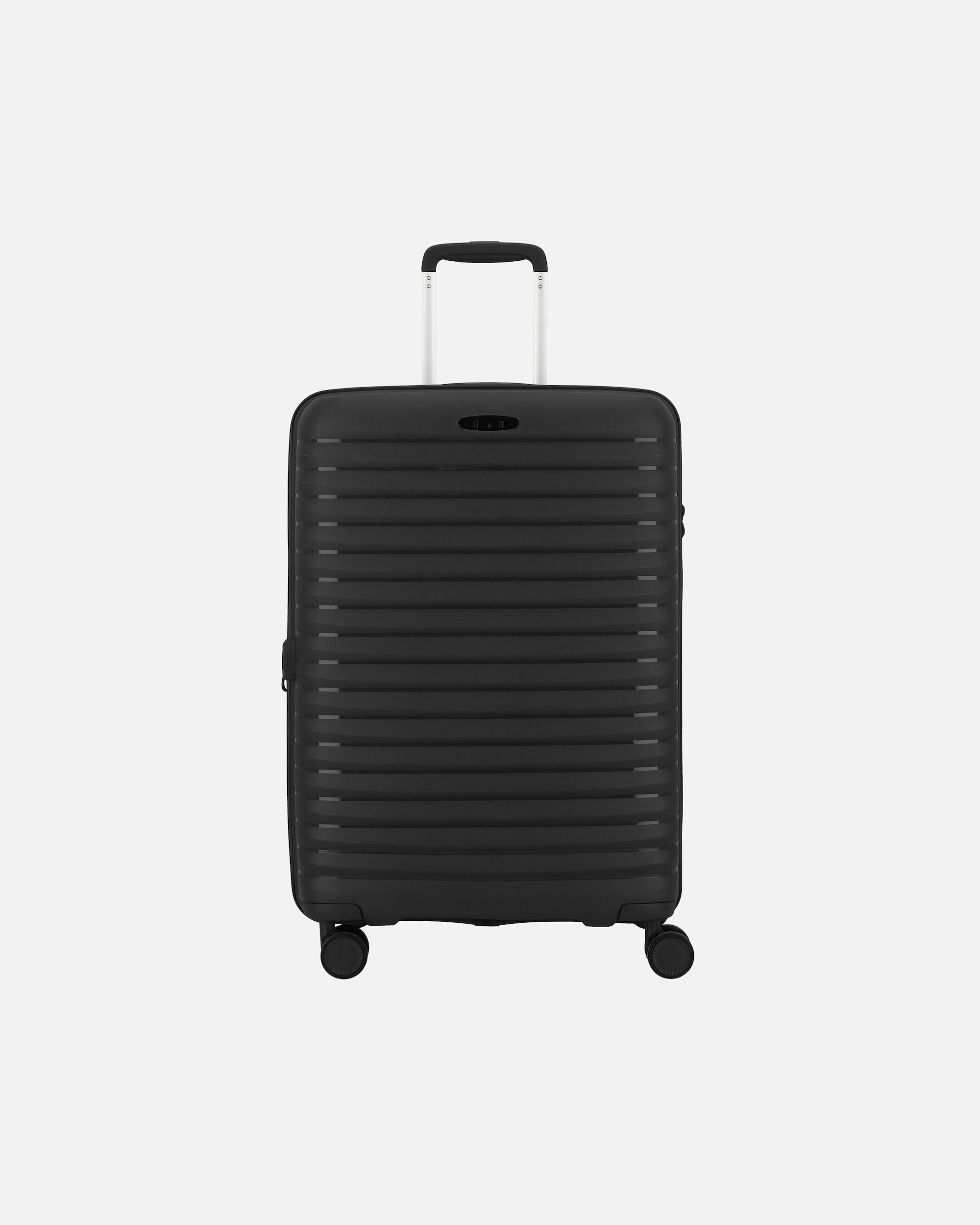 Koffer für Männlich d & n Travel Line 4500 4 Rollen Trolley M 65 cm mit Dehnfalte black