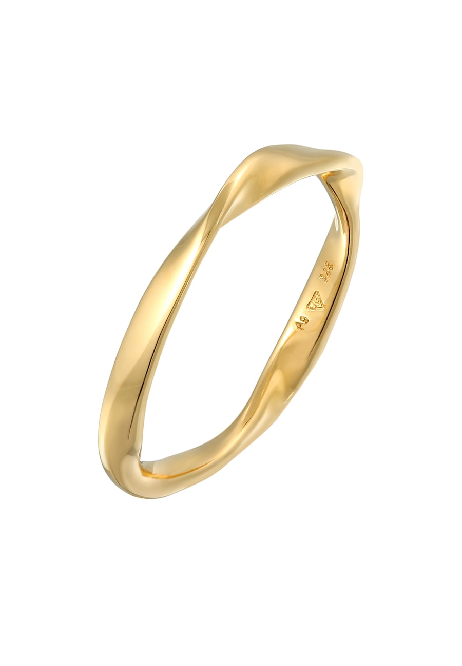 Elli Ring Bandring Gedreht Stapelring Basic 925 Silber 58 Damen
