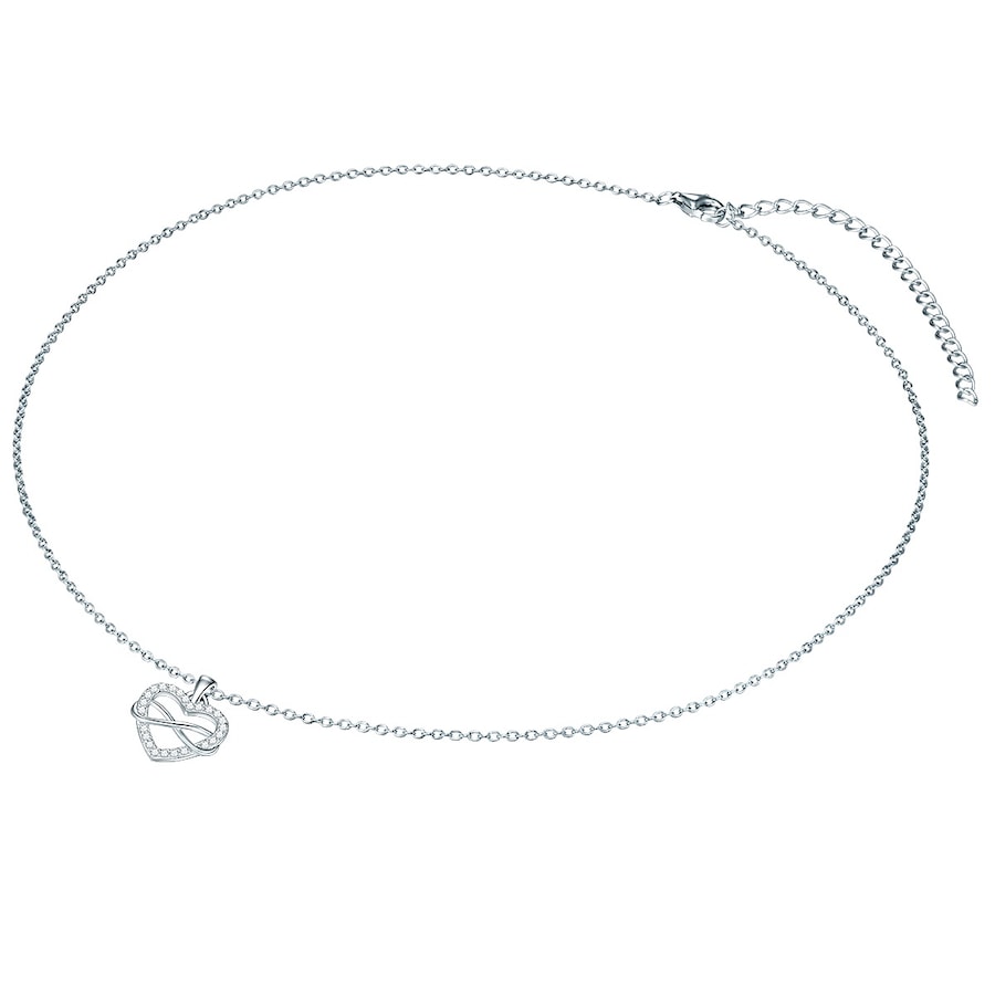 Rafaela Donata Halskette Herz Sterling Silber Zirkonia in 42,0 cm Basiskette + 7,0 Verlängerung Damen