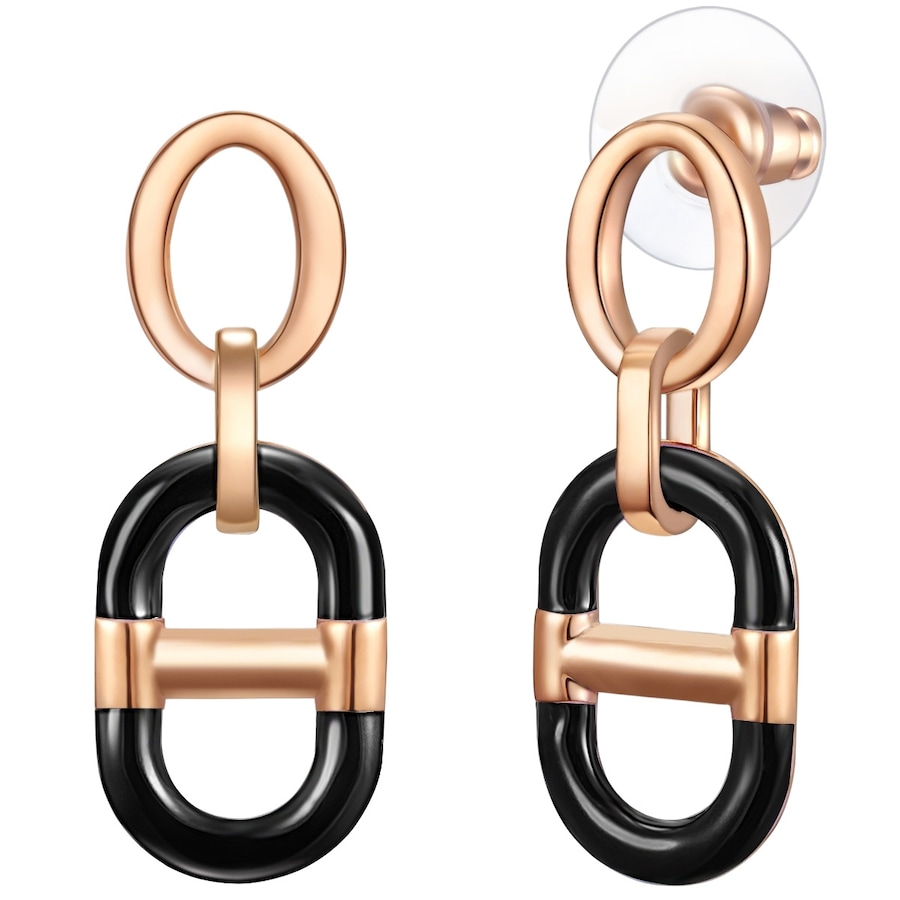 Lulu & Jane Ohrhänger aus Metall in Roségold 34,6 mm Damen