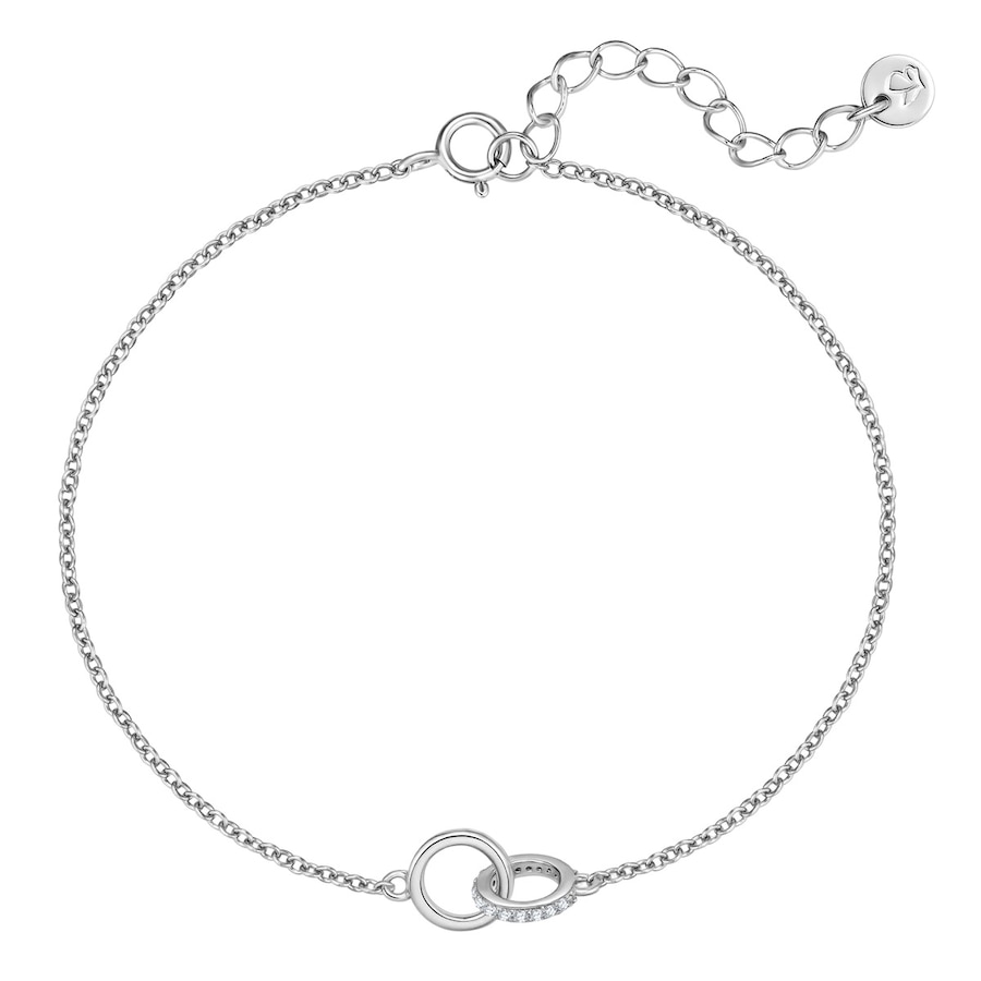 Glanzstücke München Armband aus Sterling Silber in silber mit Zirkonia 17,0 cm Basislänge + 3,0 Verlängerung Damen