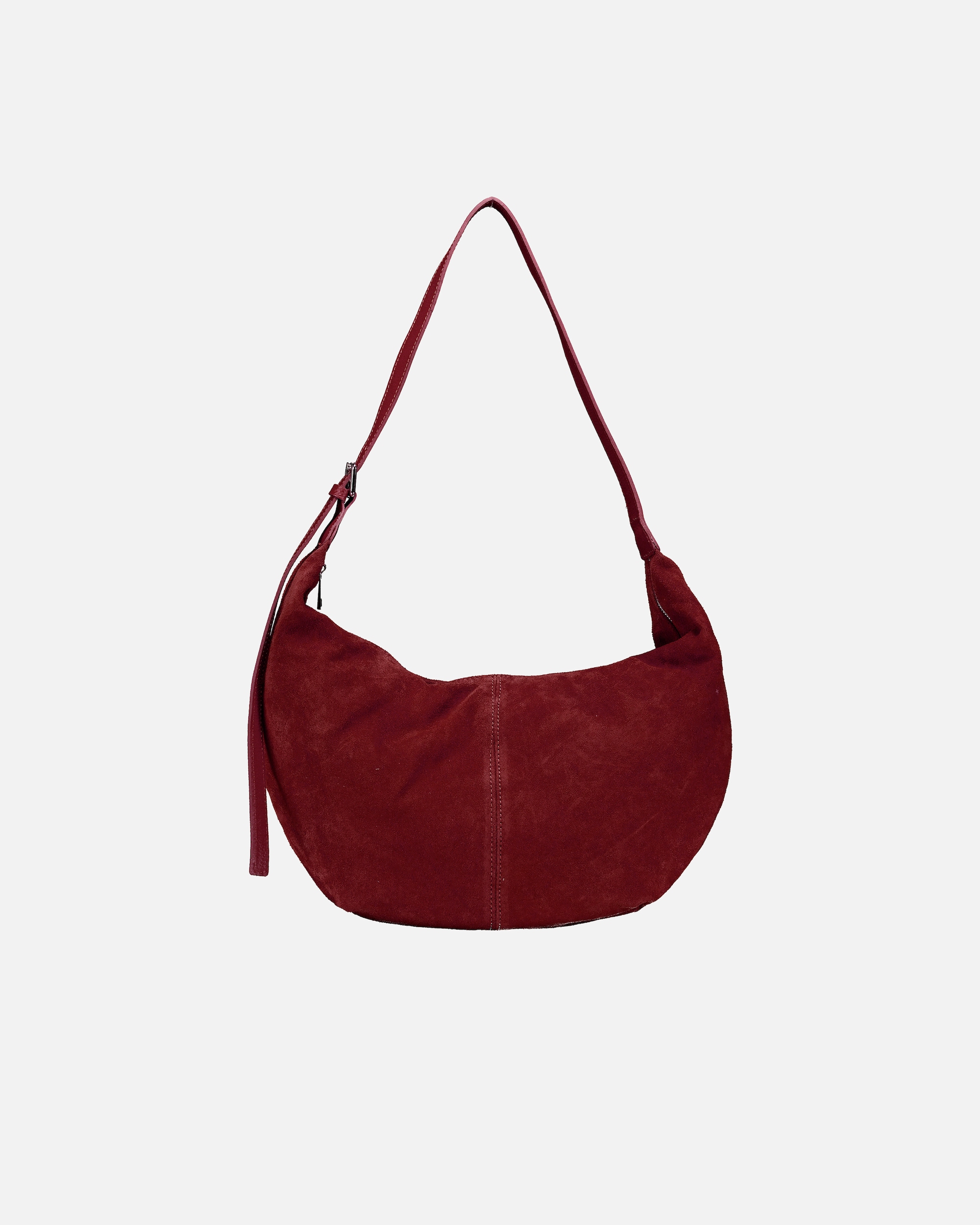 Tasche für Weiblich Hausfelder Manufaktur Beuteltasche Velours Weinrot