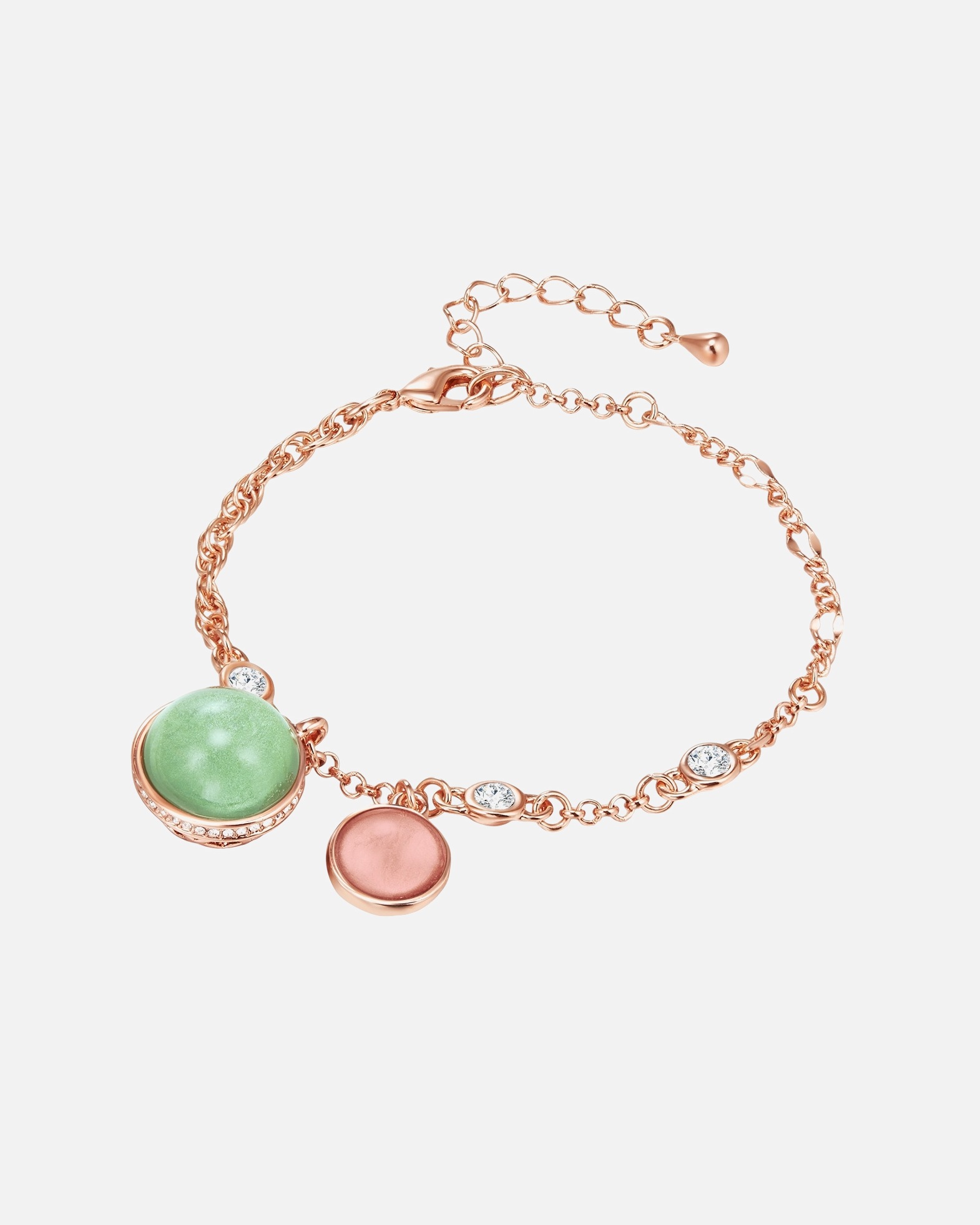 Armband für Weiblich Lulu & Jane Armband Metall-Legierung verziert mit Kristallen von Swarovski® in Silber Rosegold