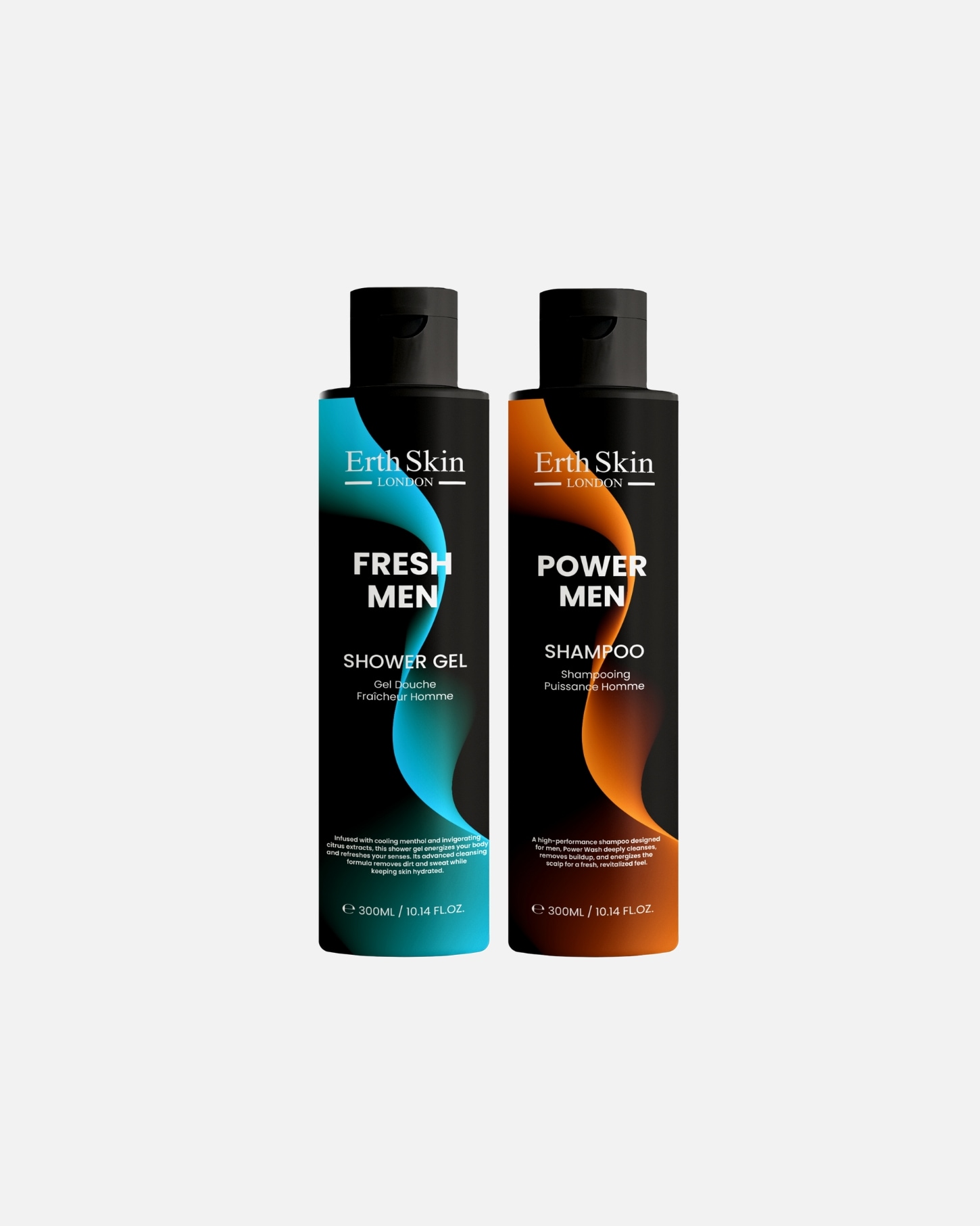 Duschset für Unisex ErthSkin London Duschgel + Shampoo Pflegeset für Männer 1 Stück