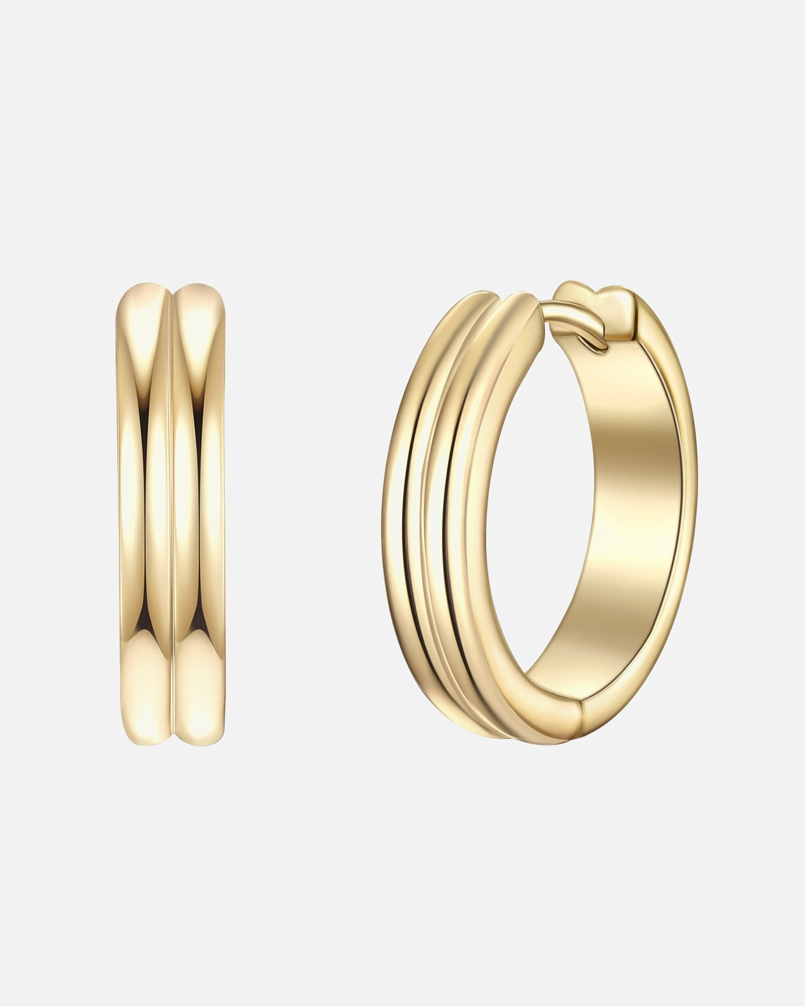 Creolen für Weiblich Glanzstücke München Creolen Sterling Silber in Gelbgold 16,9 mm