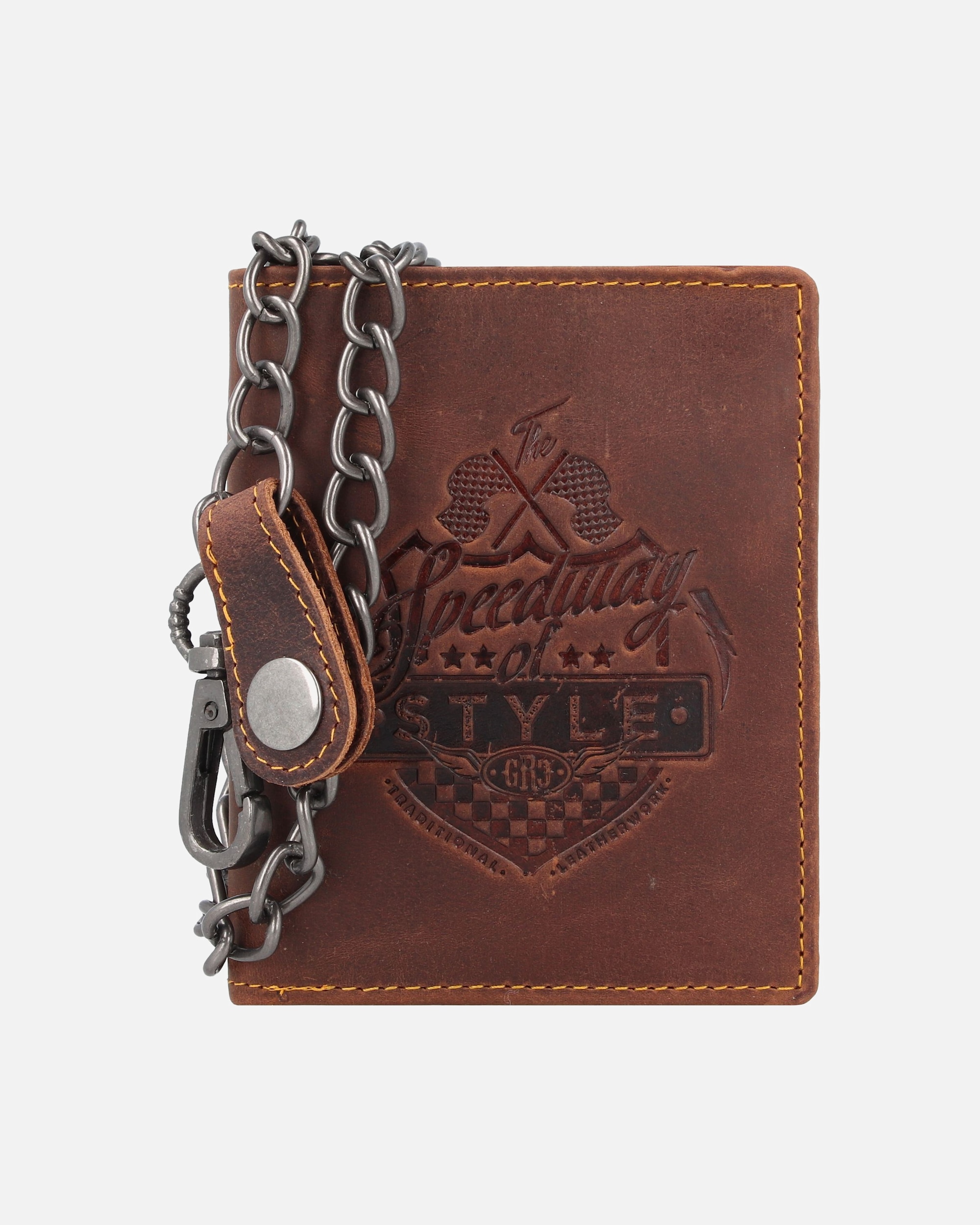 Portemonnaie für Männlich Greenburry Racing Collection Herrengeldbörse braun