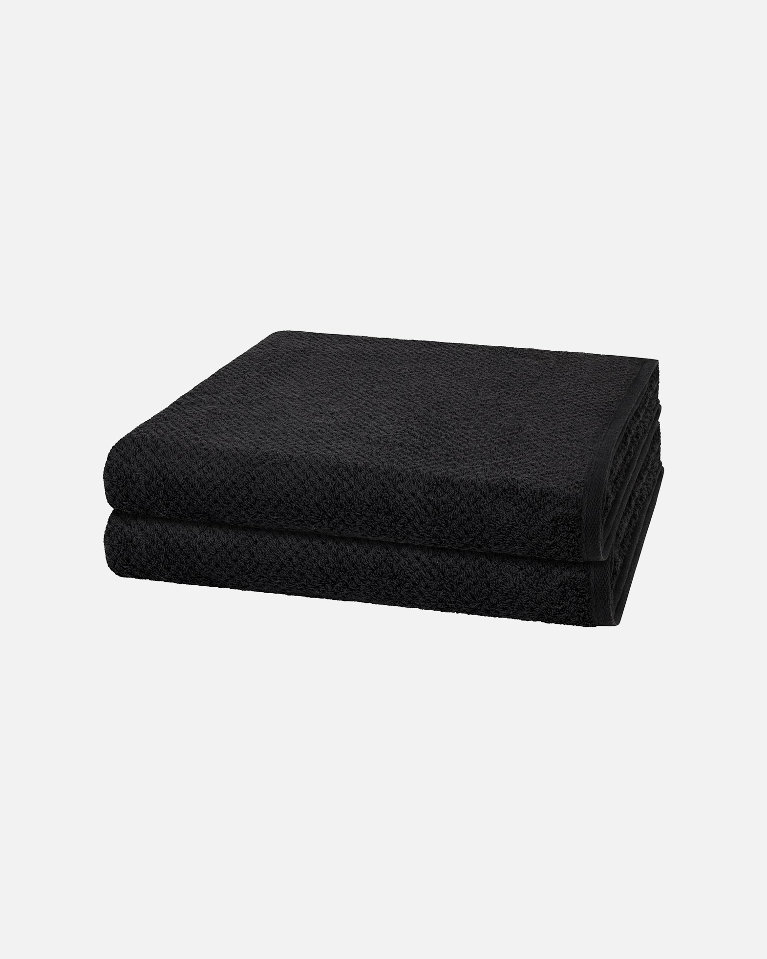 Handtuch für Unisex Cawö Duschtuch-Set Pure (2er Set) Basalt