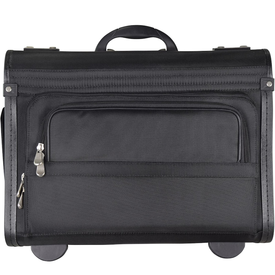 Dermata Pilotenkoffer Trolley 46 cm Laptopfach schwarz Schwarz Herren