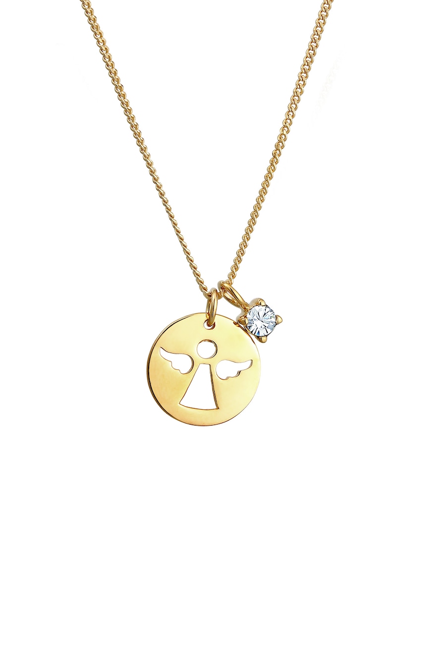 Elli Engel Plättchen 925 Silber, mit Kristallen von Swarovski 45 Damen