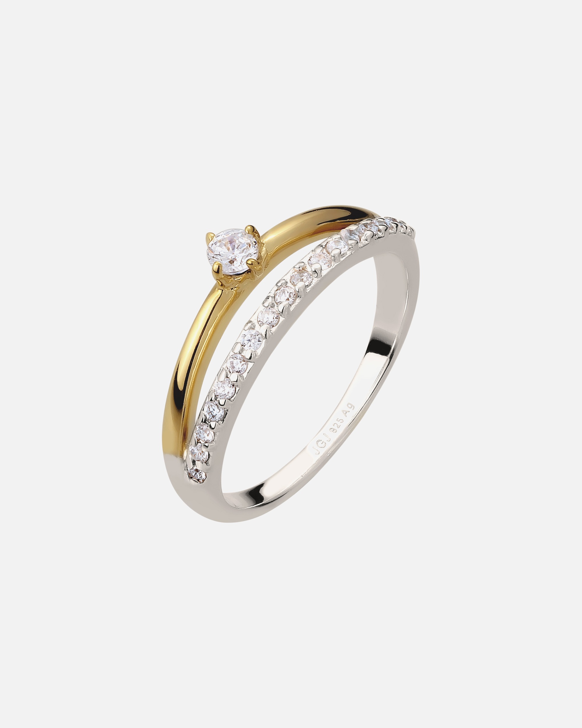 Ring für Weiblich Elli Zirkonia Solitär Verlobung 925 Silber 52