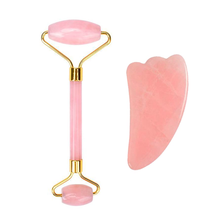 UNIQ Jade Roller + Guasha Stone Rose