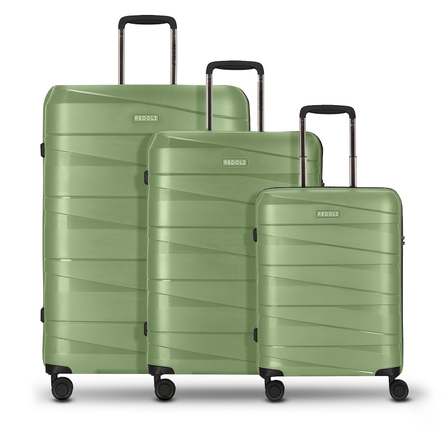 Redolz Essentials 10 3-SET 4 Rollen Kofferset 3-teilig green-metallic Grün Herren