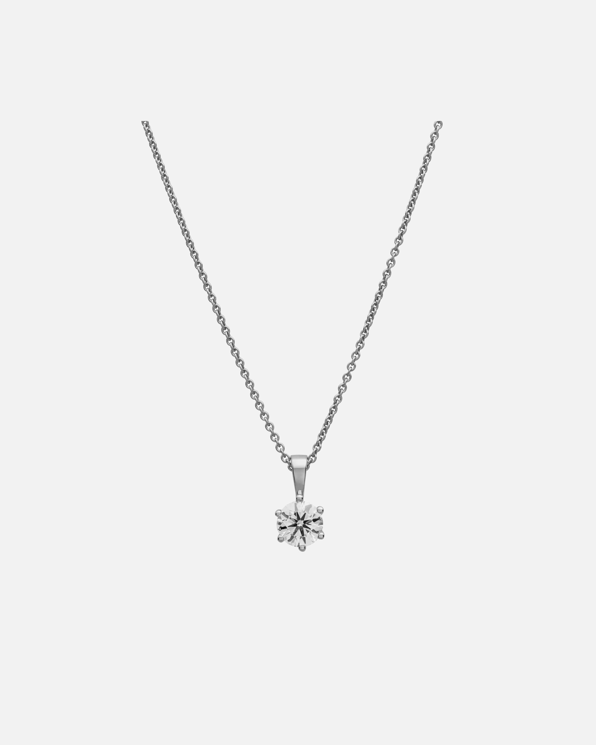 Halskette für Weiblich Lyomi Default Brand Line Anhänger mit Kette 585/- Gold Diamant Lab Grown weiß 0,75ct. weiß