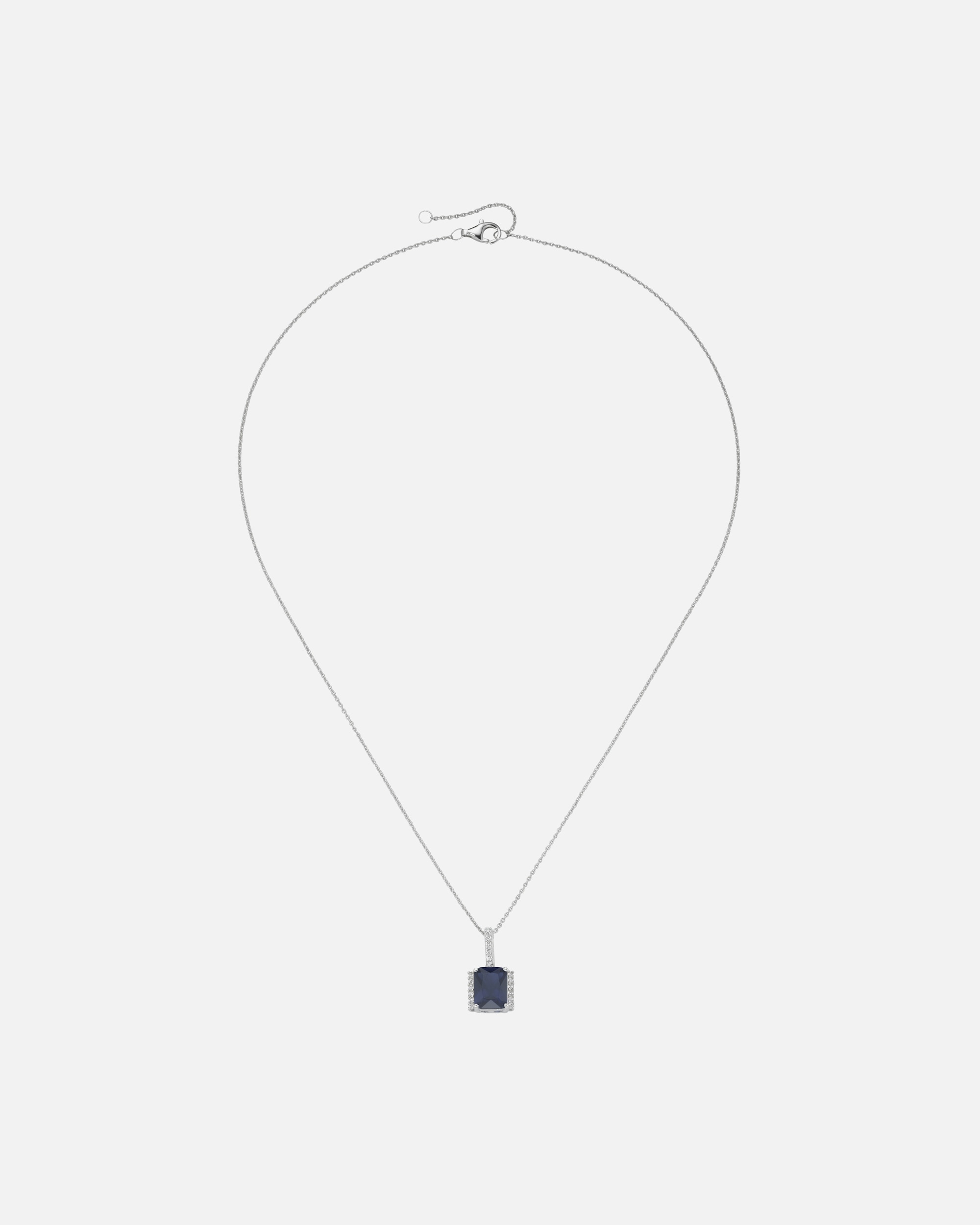 Halskette für Unisex Smart Jewel Kette Anhänger m. Zirkonia, Silber 925/- Blau
