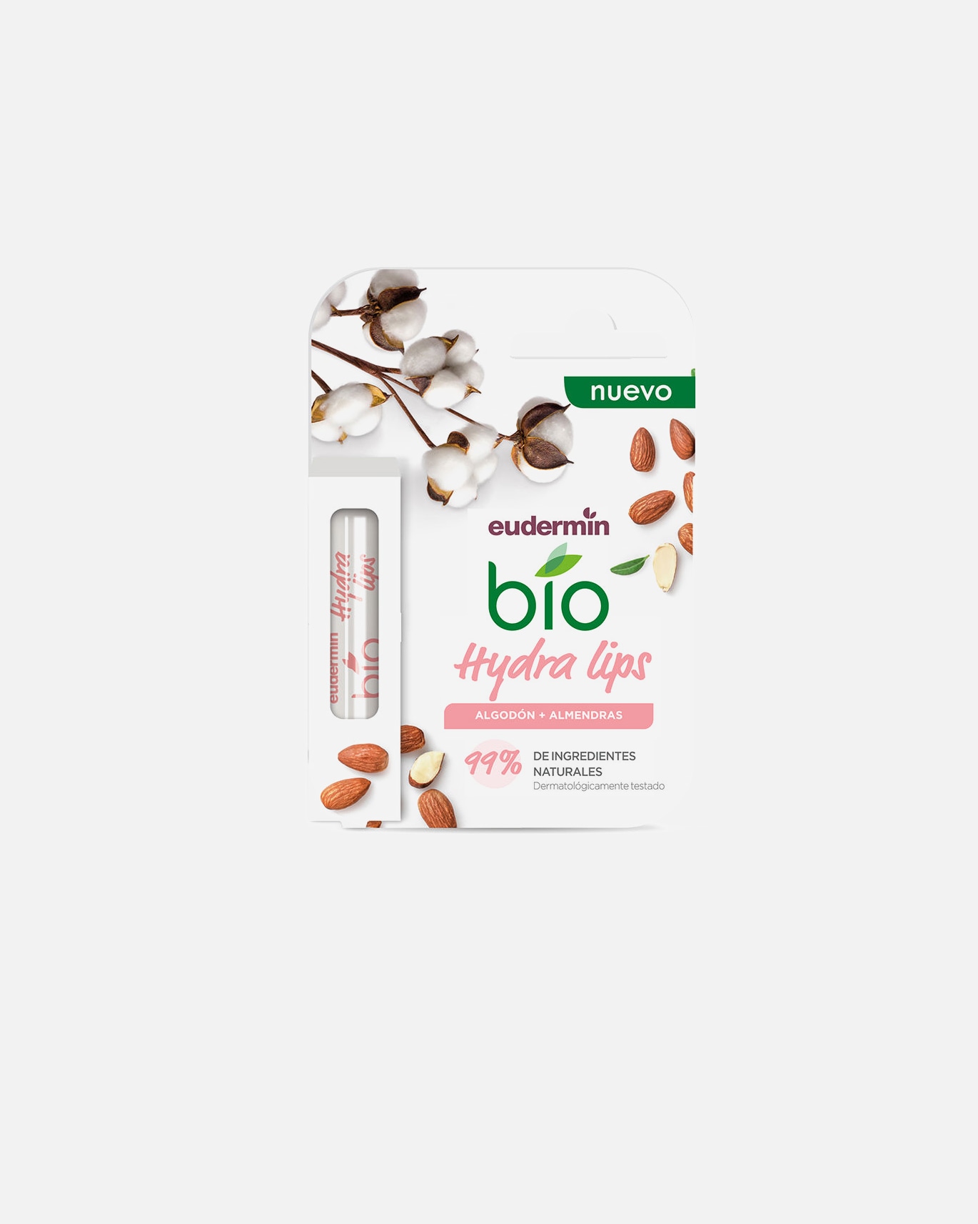 Lippenbalsam für Unisex Eudermin BIO-FEUCHTIGKEITSPFLEGEBALSAM Baumwolle + Mandeln E 4,8 gr