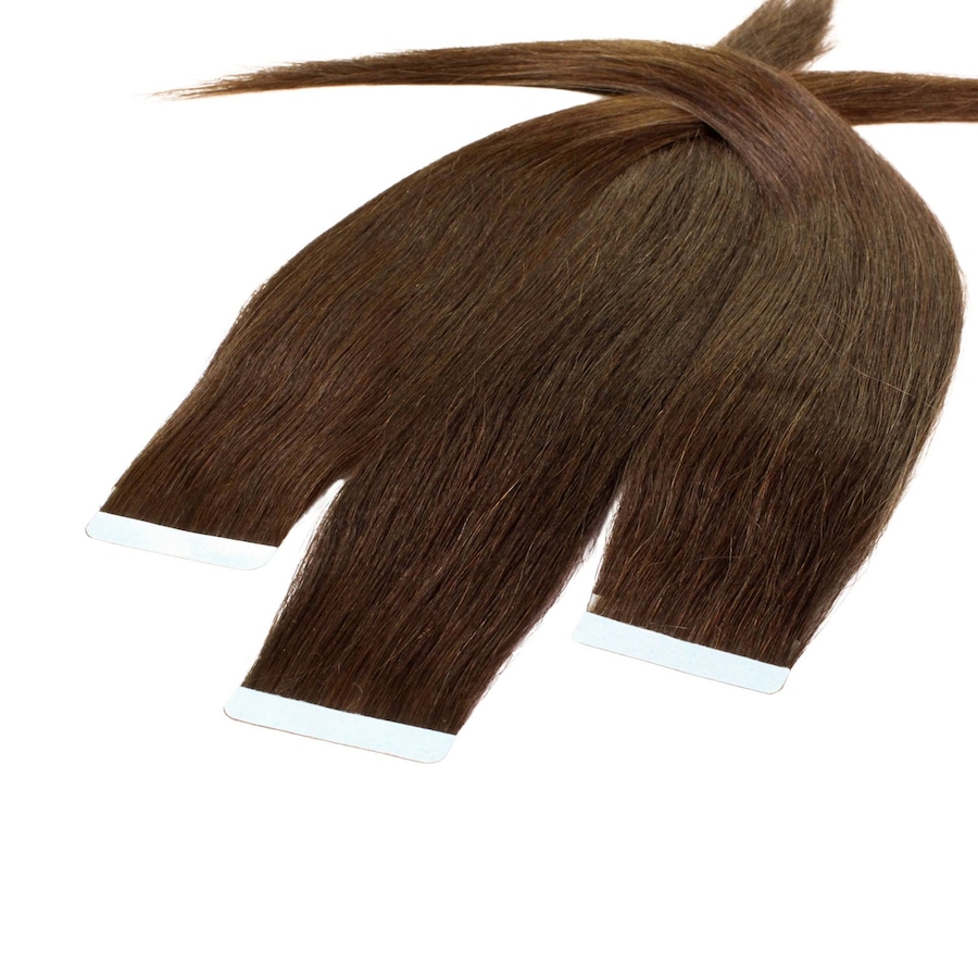 hair2heart Tape Extensions Echthaar #6/3 Dunkelblond Gold 40cm Schwarz Damen